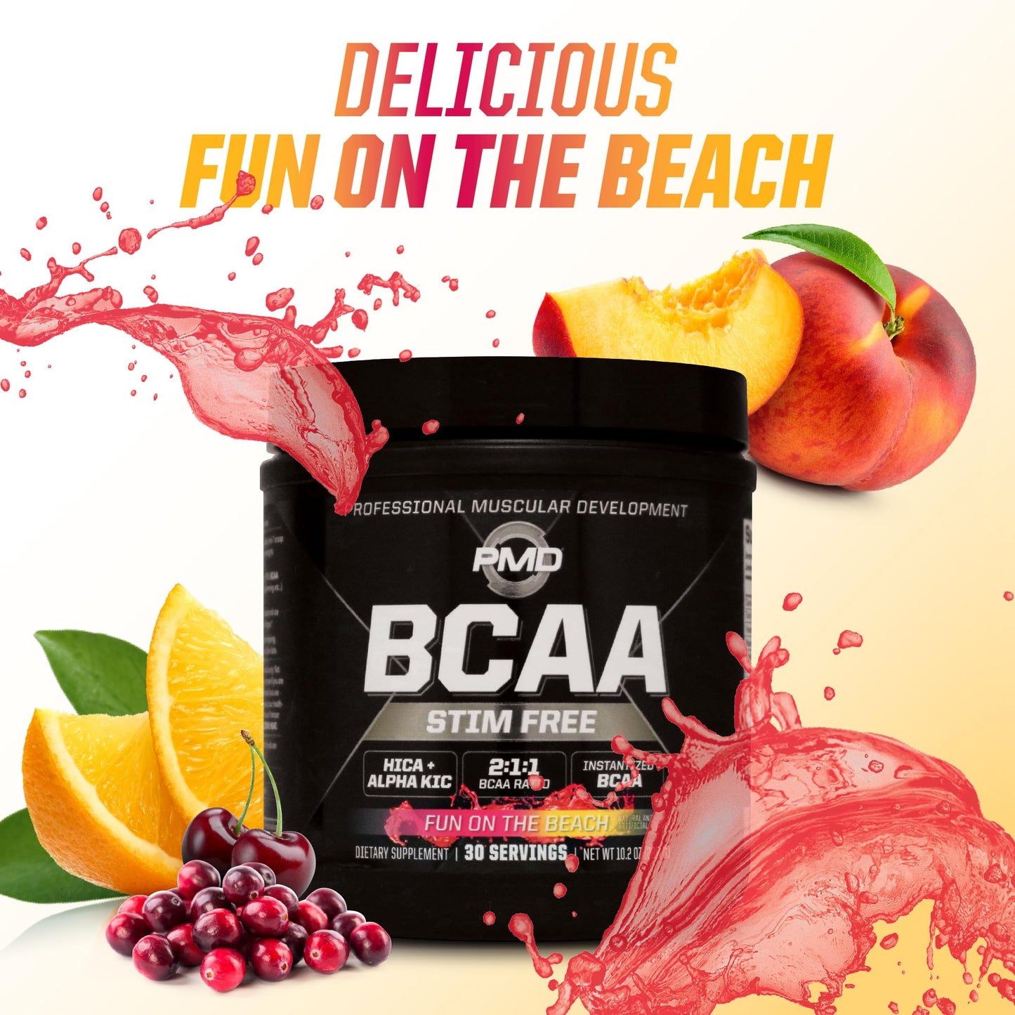 PMD Sports BCAA Stim-Free Fun On The Beach Flavor Powder 267
