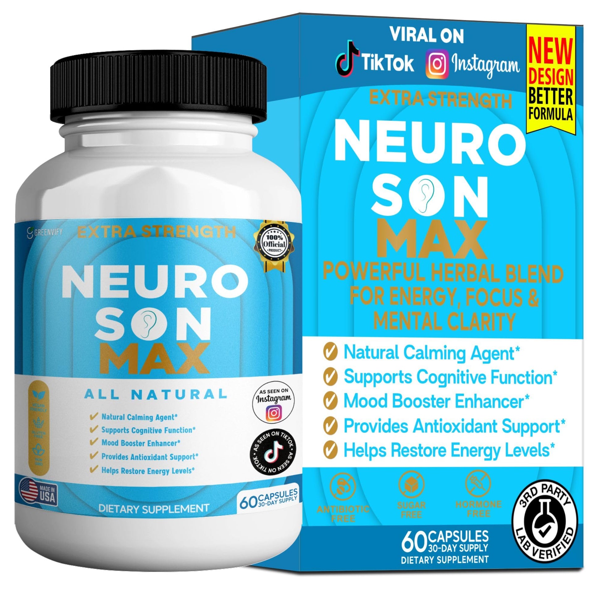 GREENVIFY Neuro Son Max Extra Strength 60 Capsules