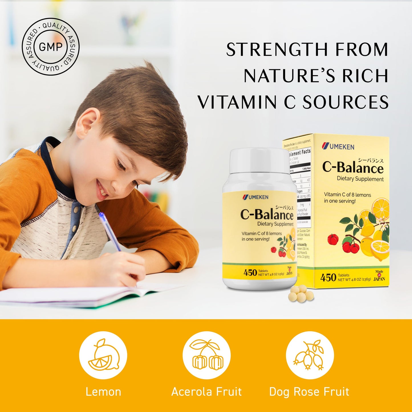 Umeken C-Balance Chewable Vitamin C Supplement, 4.8 Ounce