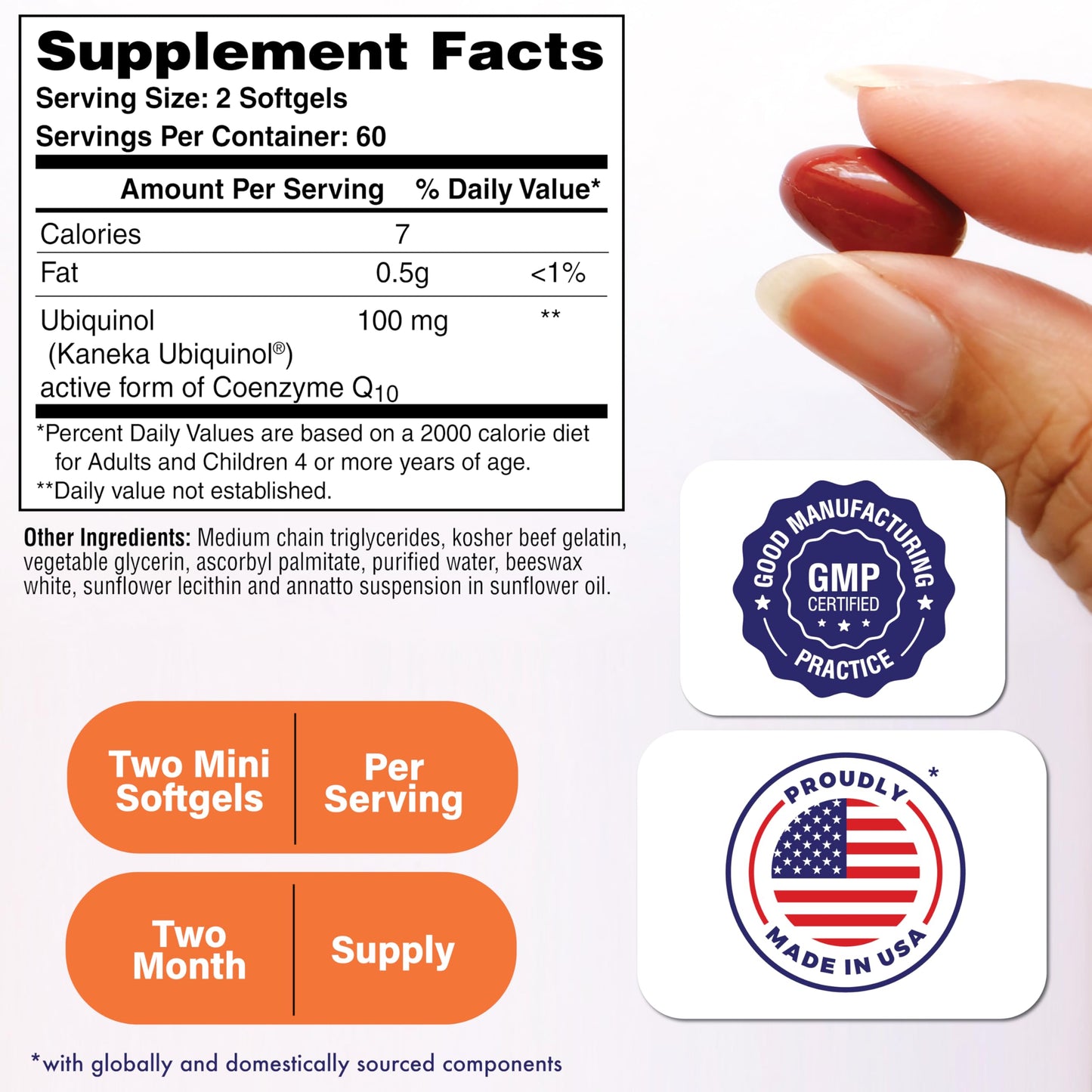 Health Thru Nutrition Ubiquinol 100mg Softgels 120 Count