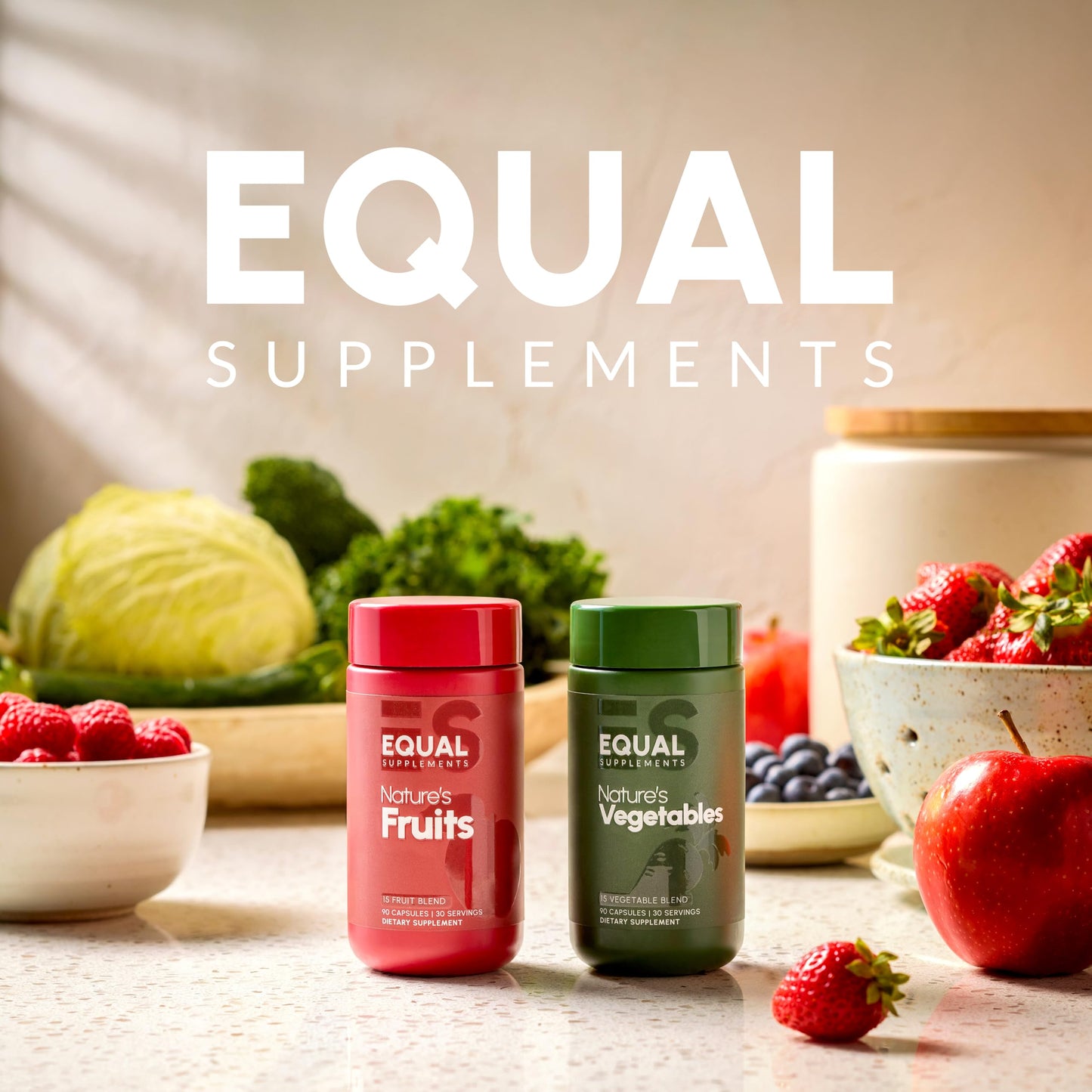 Equal Supplements Fruits and Vegetables Capsules, 360 Capsules