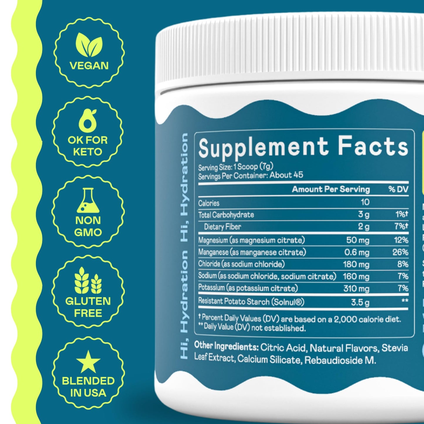 Hi-Lyte Gut Health Electrolyte Powder Pineapple Coconut 11.1 oz