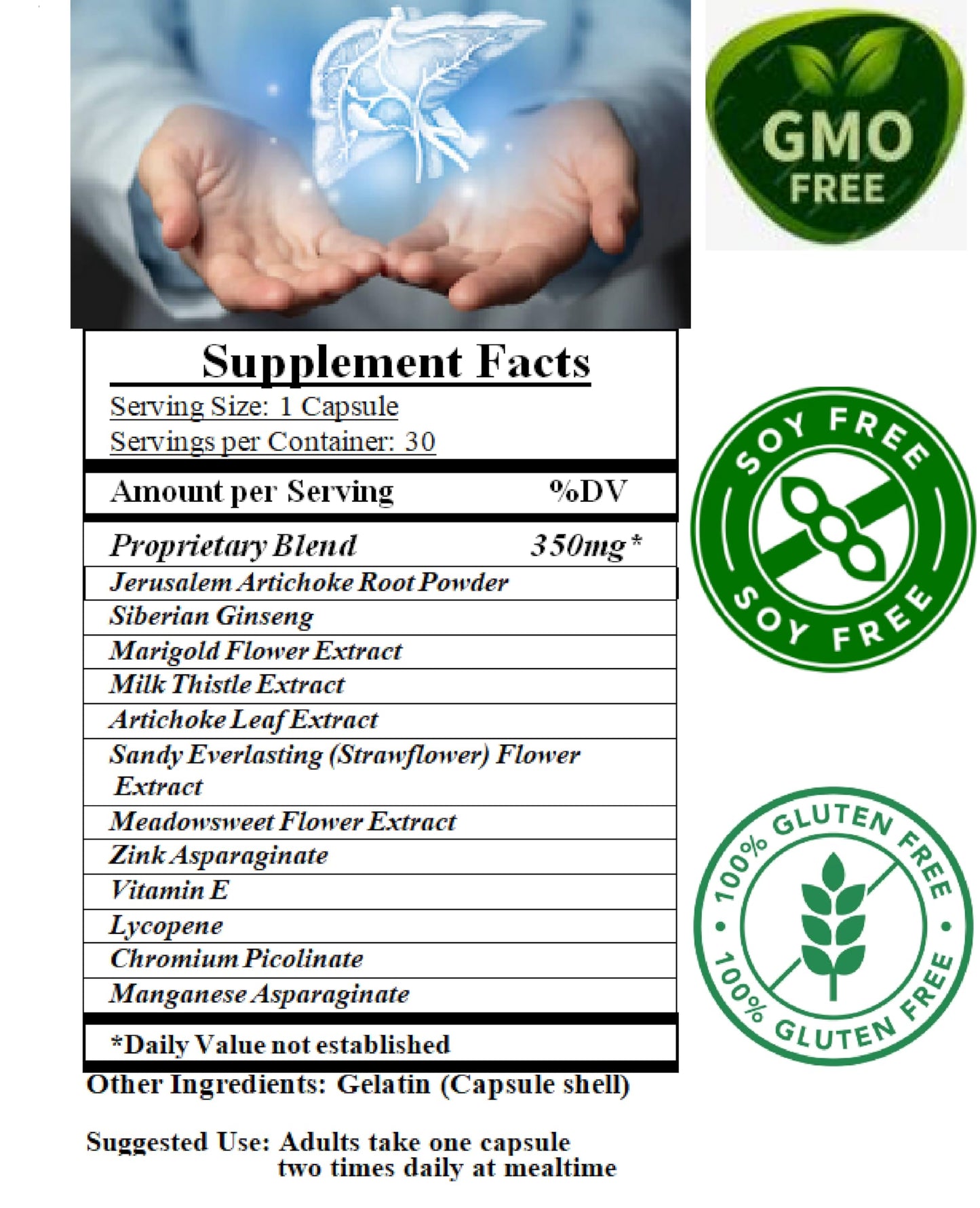 Generic Liver Cleanse Detox & Repair Herbal Liver Support Complex with Milk Thistle, Marigold, Artichoke, Ginseng Root Extract for Liver Health 60 Capsules