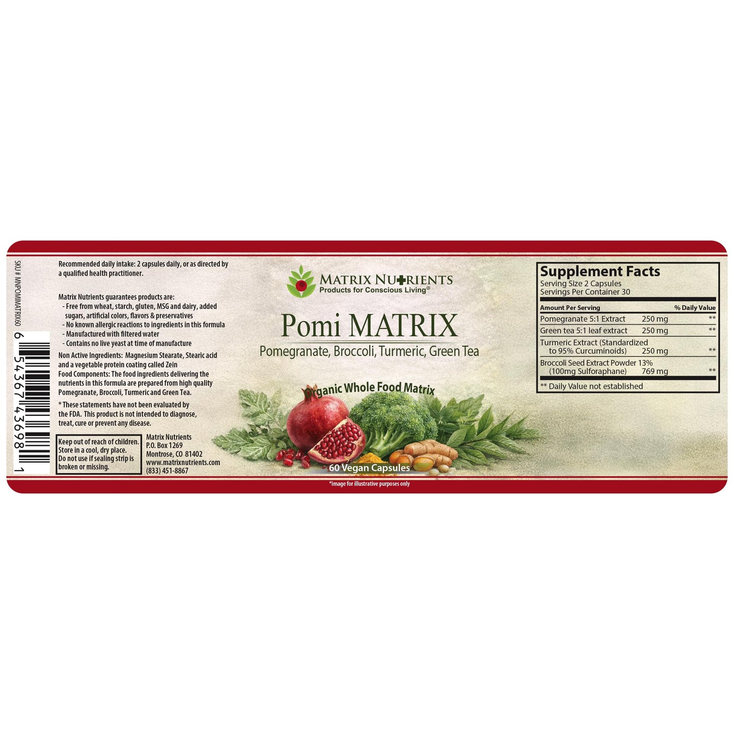 Matrix Nutrients POMI Matrix Capsules 60 Count