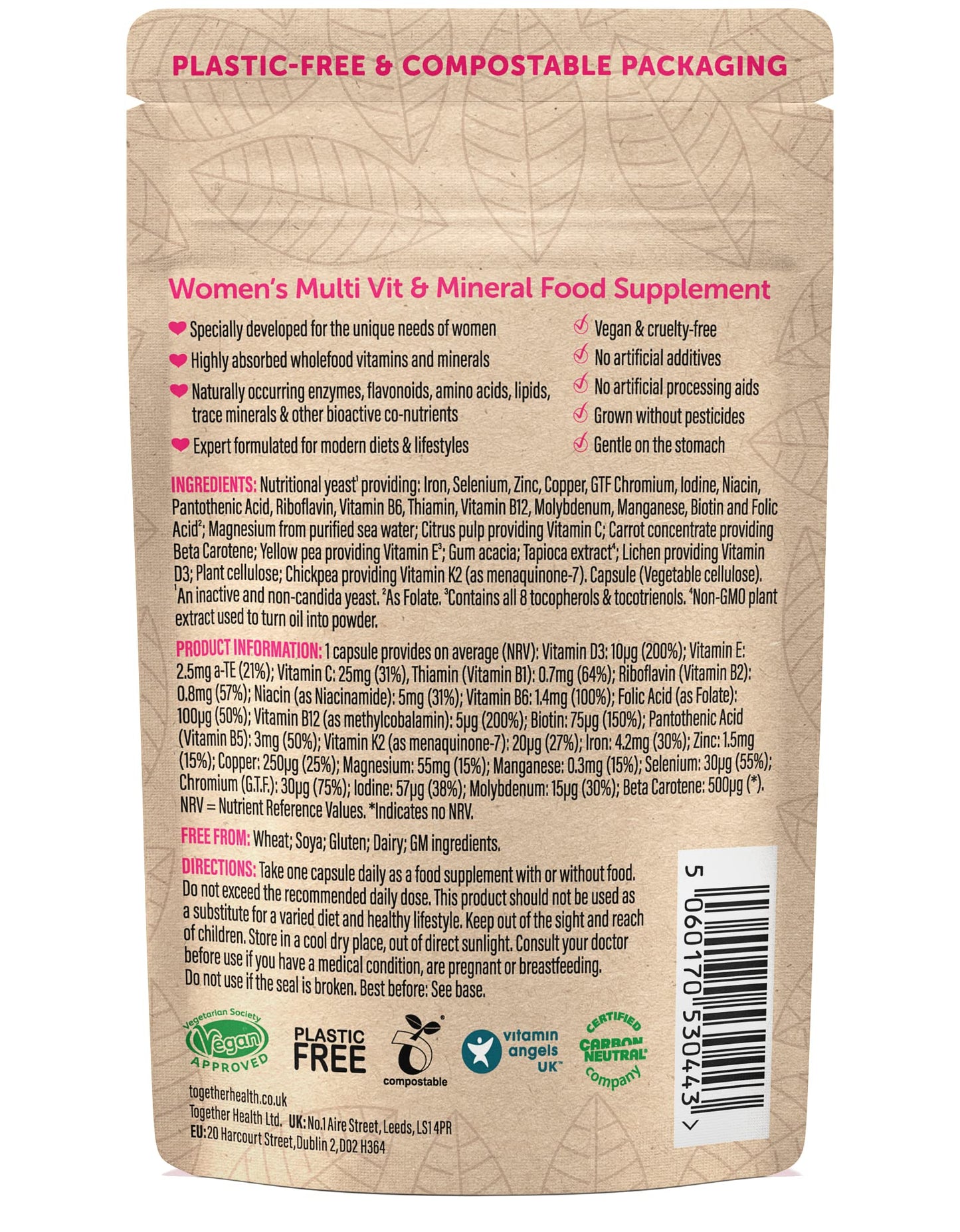 Together Women's Multivitamin & Mineral Capsule, 30 Count