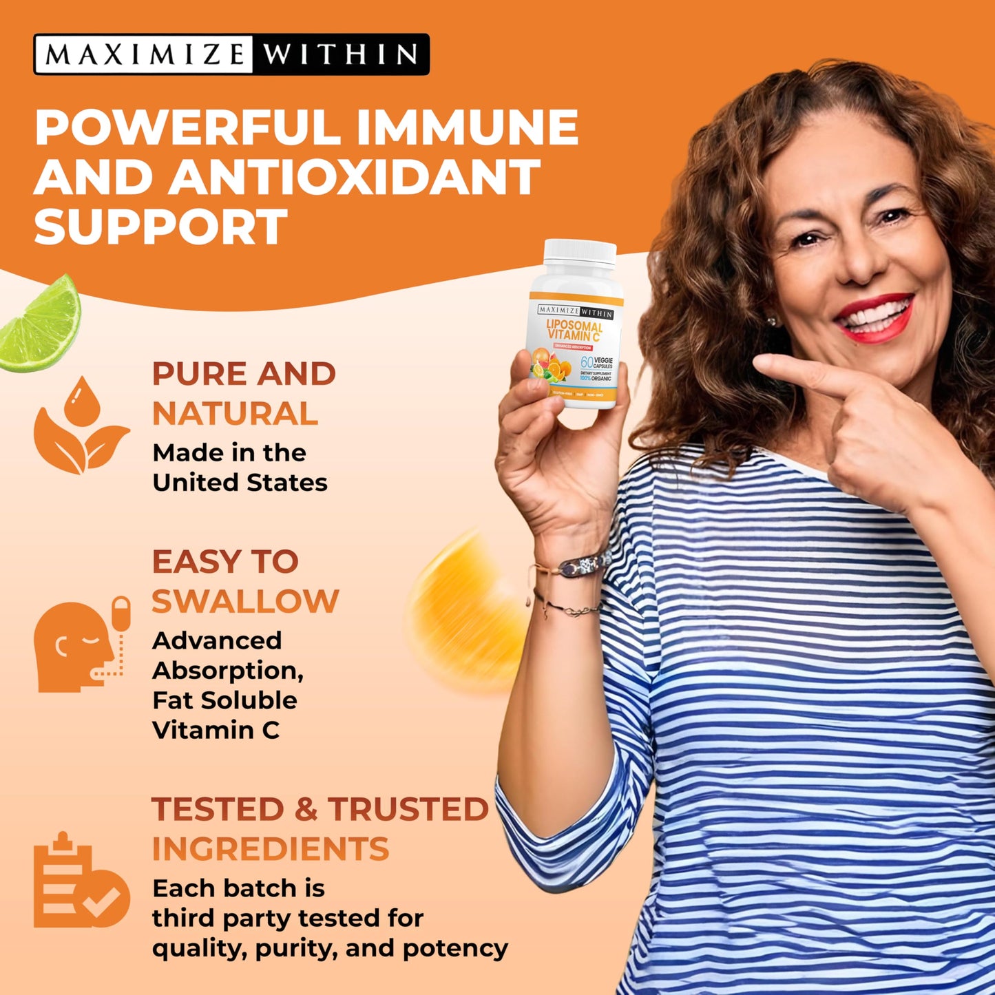 Maximize Within Liposomal Vitamin C Capsules, 60 Count