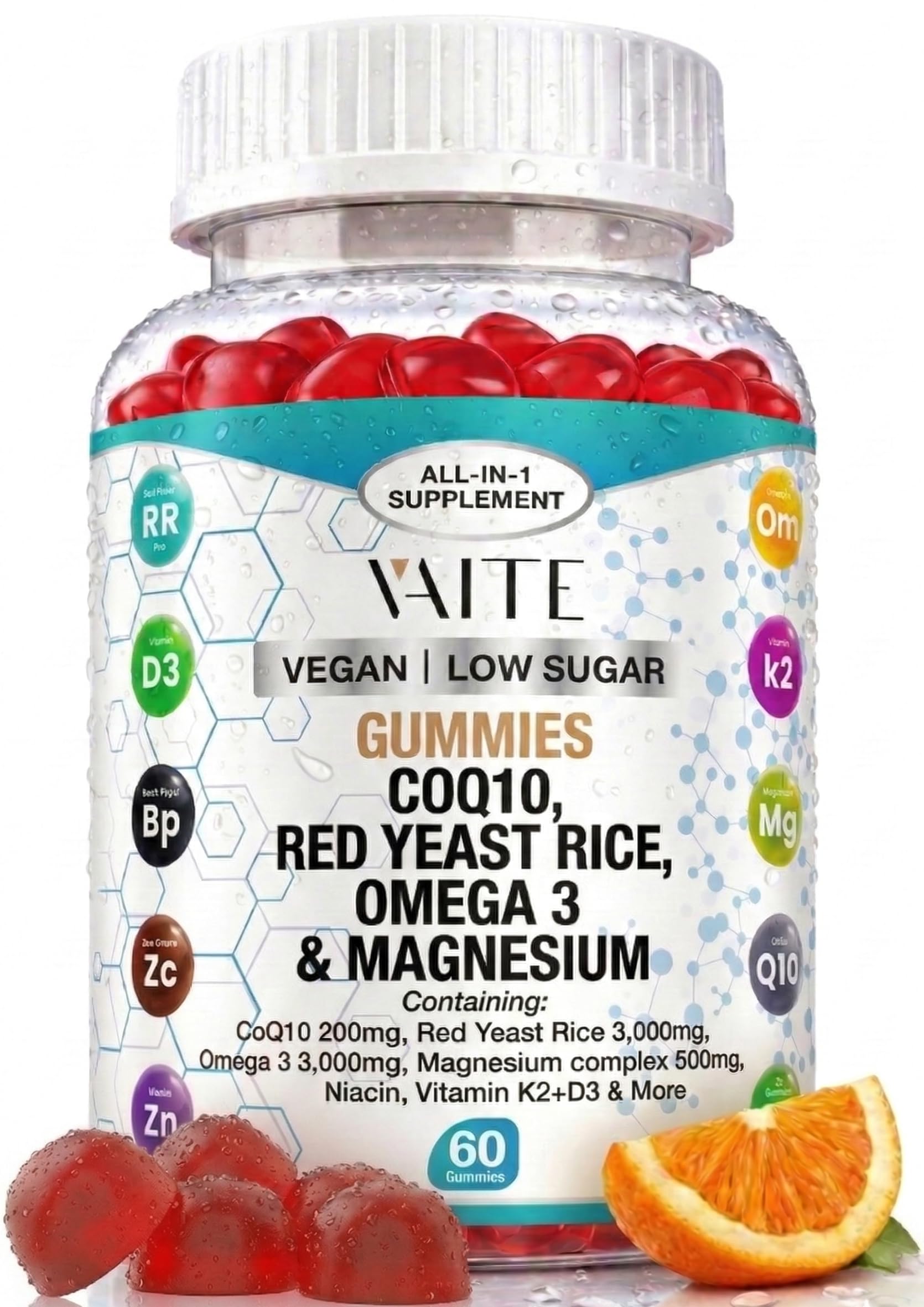 VAITE CoQ10 200mg Gummies, 60 Gummies