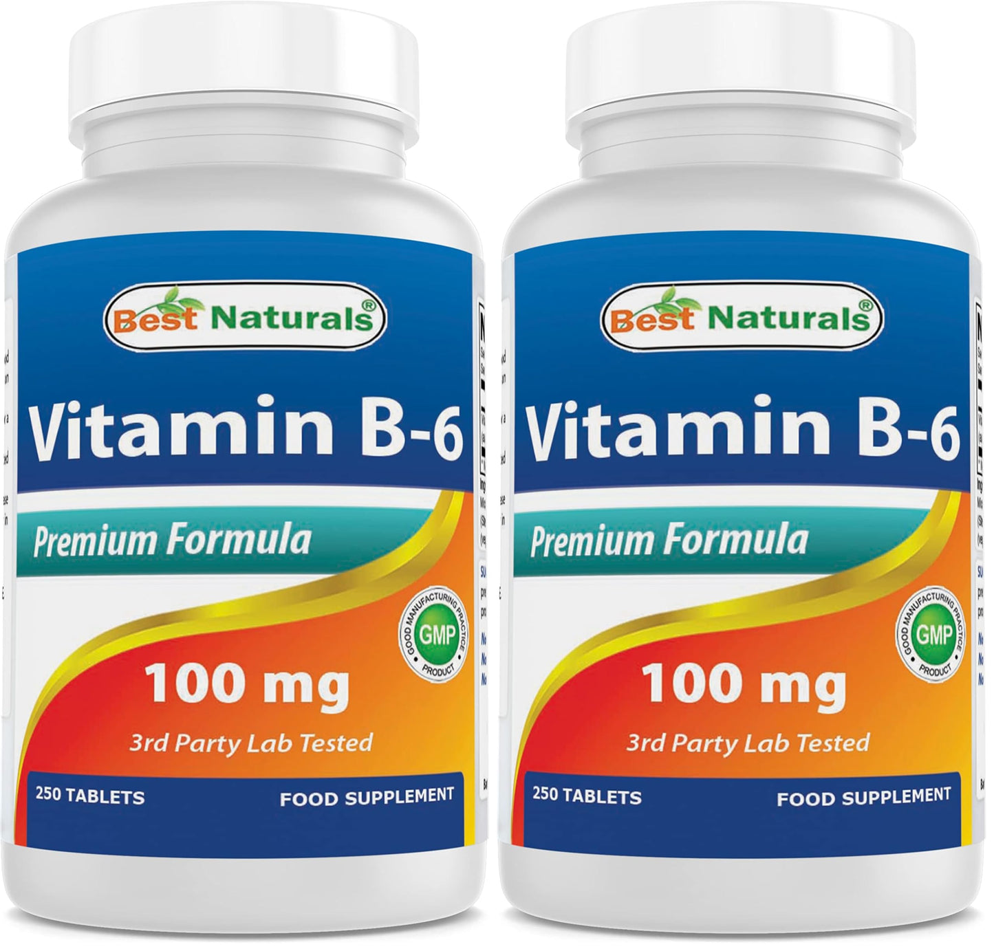 Best Naturals Vitamin B6 Tablet, 100 mg, 500 Tablets