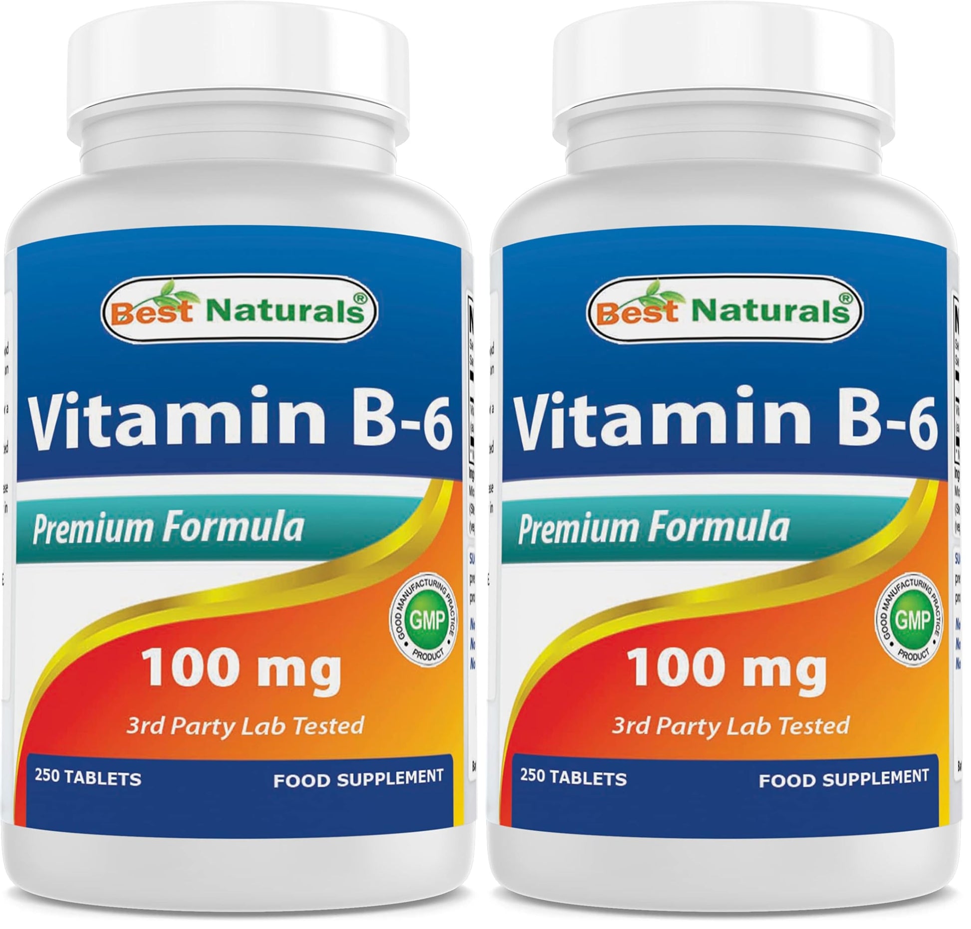 Best Naturals Vitamin B6 Tablet, 100 mg, 500 Tablets