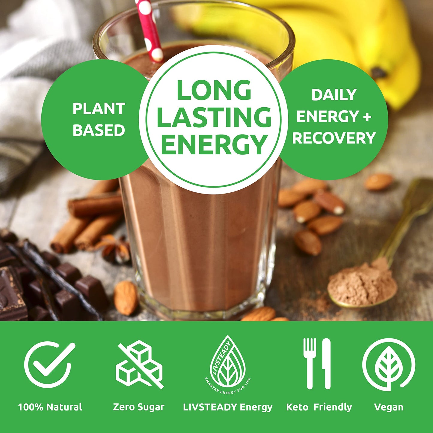 UCAN Energy + Plant Protein Powder 21 Servings