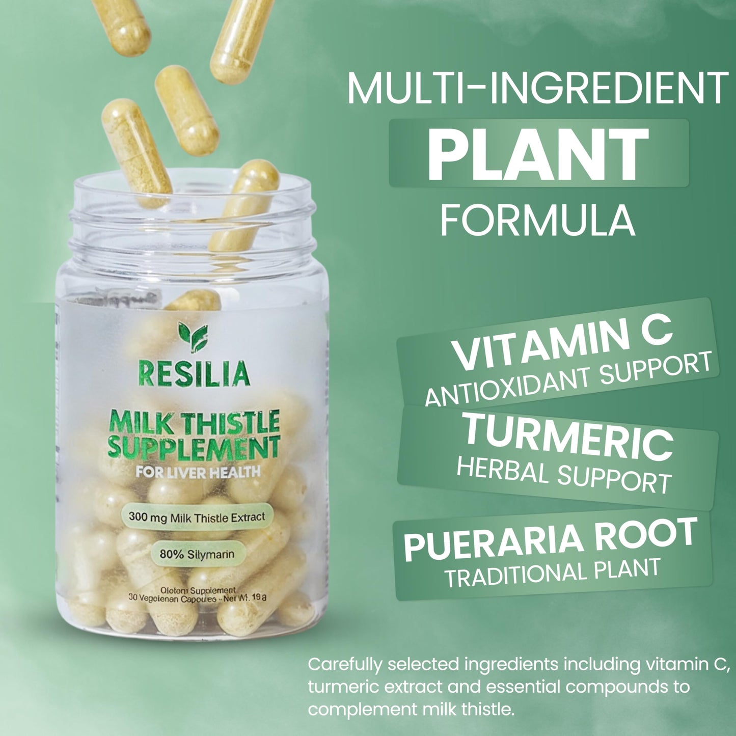 Resilia Milk Thistle Silymarin 30 Capsules