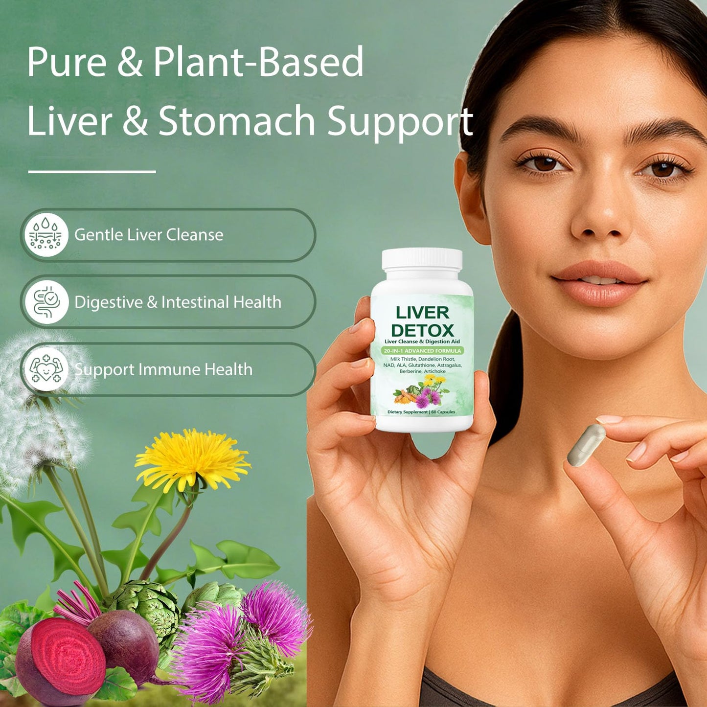 SCEZROB Nutrapure Liver Detox Capsules 60 Count
