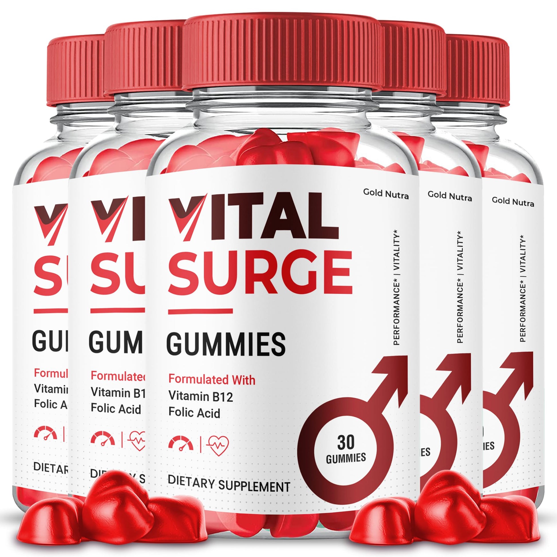 Gold Nutra Vital Surge Gummies for Men 5 Gummies