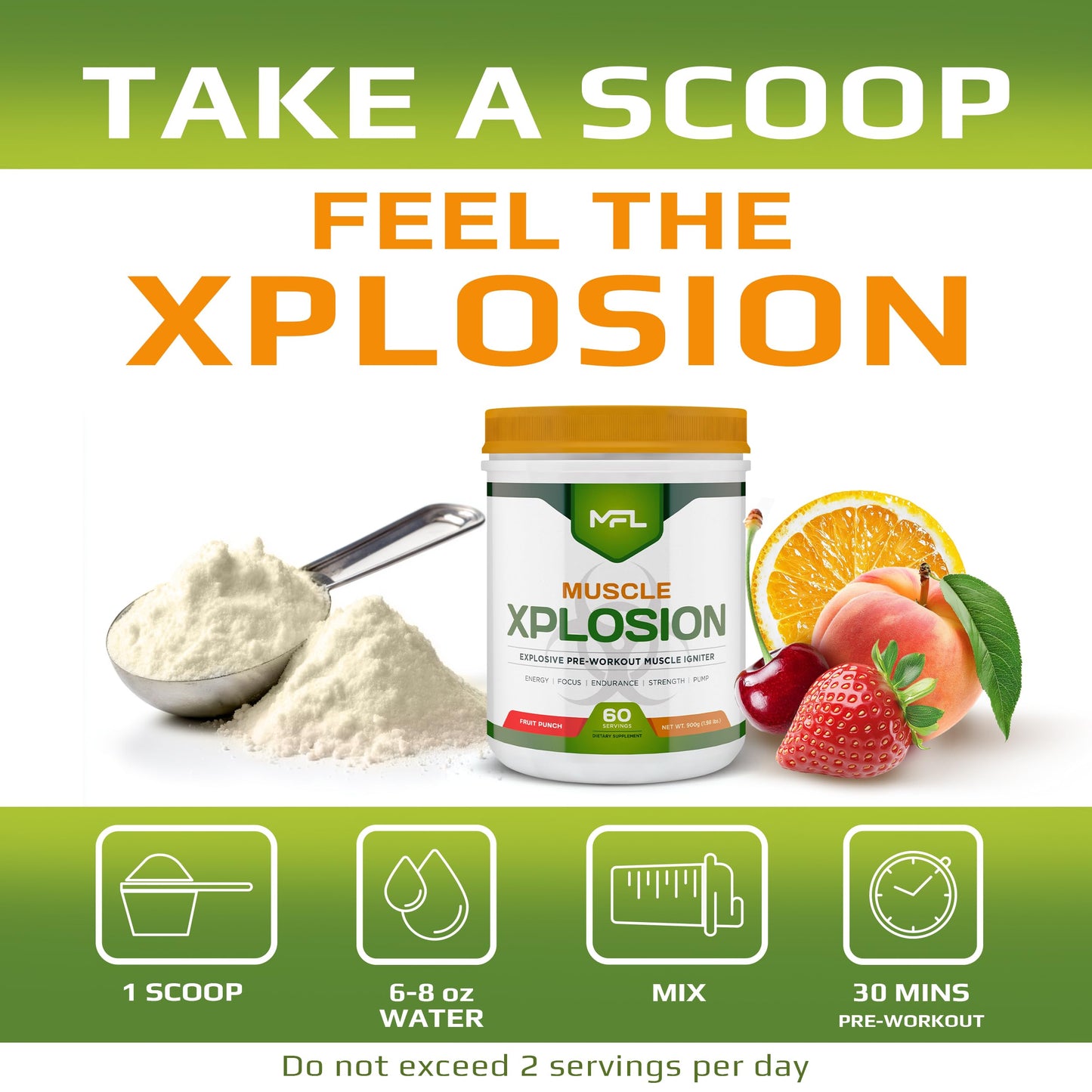 MUSCLE FOOD LABS MFL Muscle Xplosion Pre-Workout Powder 31.7466