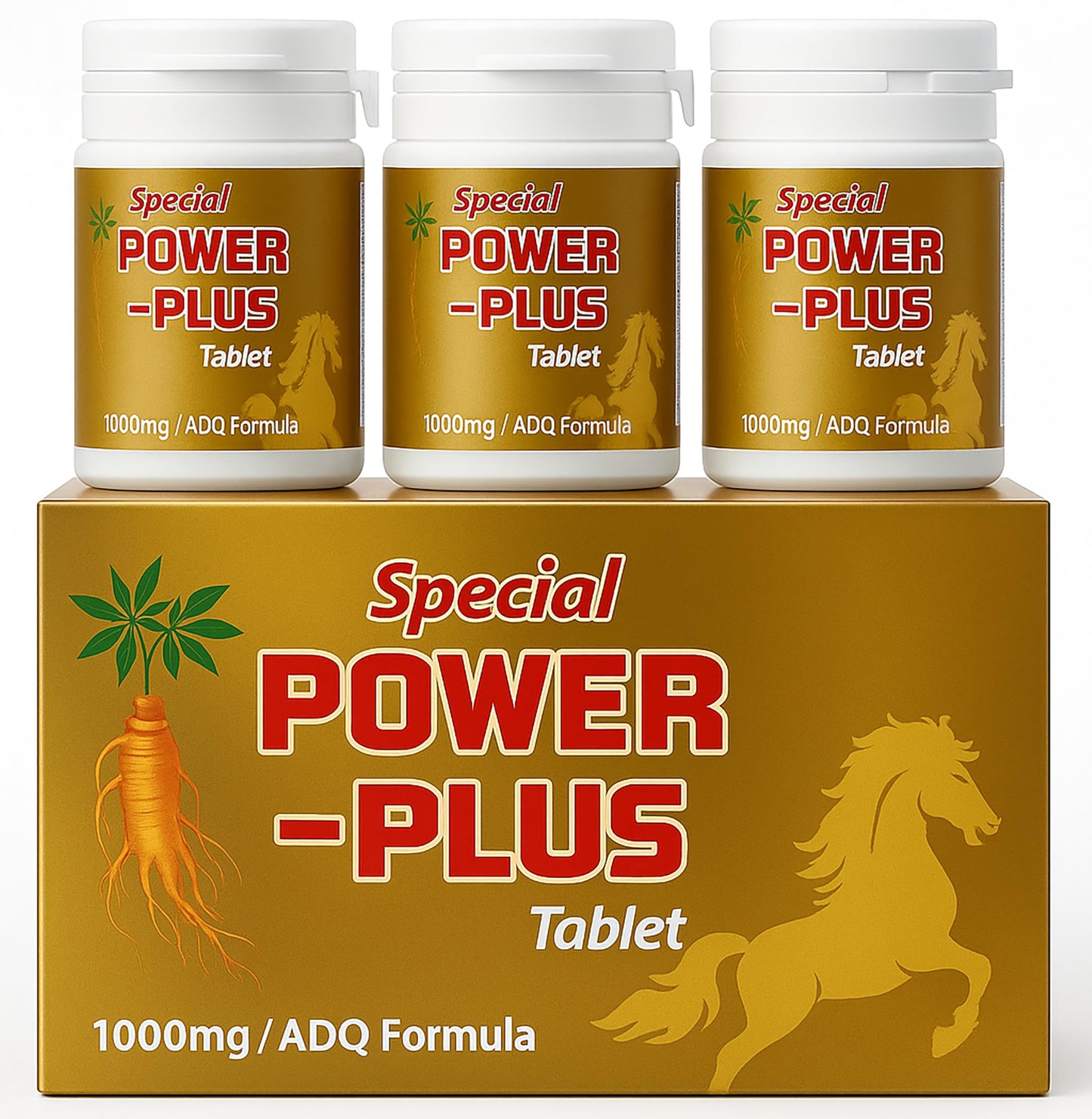 Skydia Power Plus Super Ginseng Root Korean Red Ginseng Capsules, 36 Capsules
