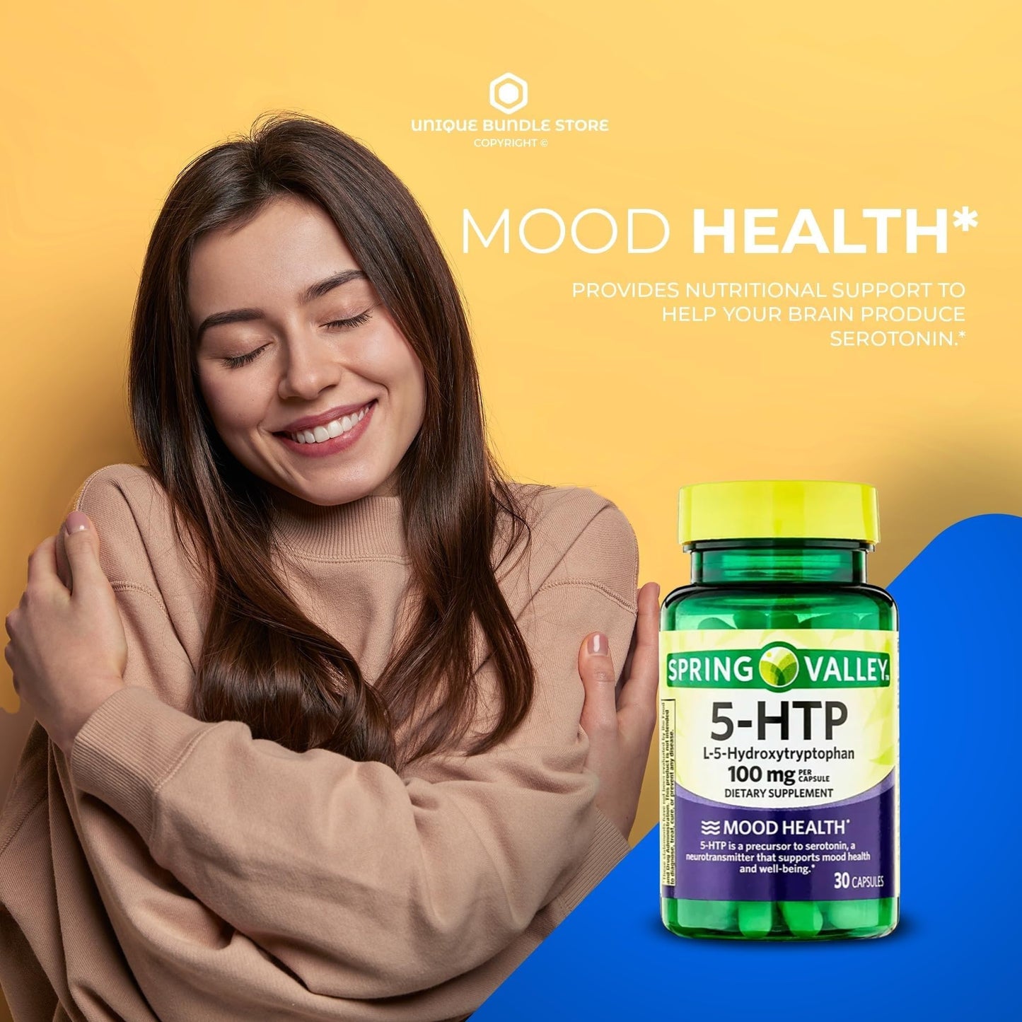 Unique Bundle Store 5-HTP 100 mg Capsule, 30
