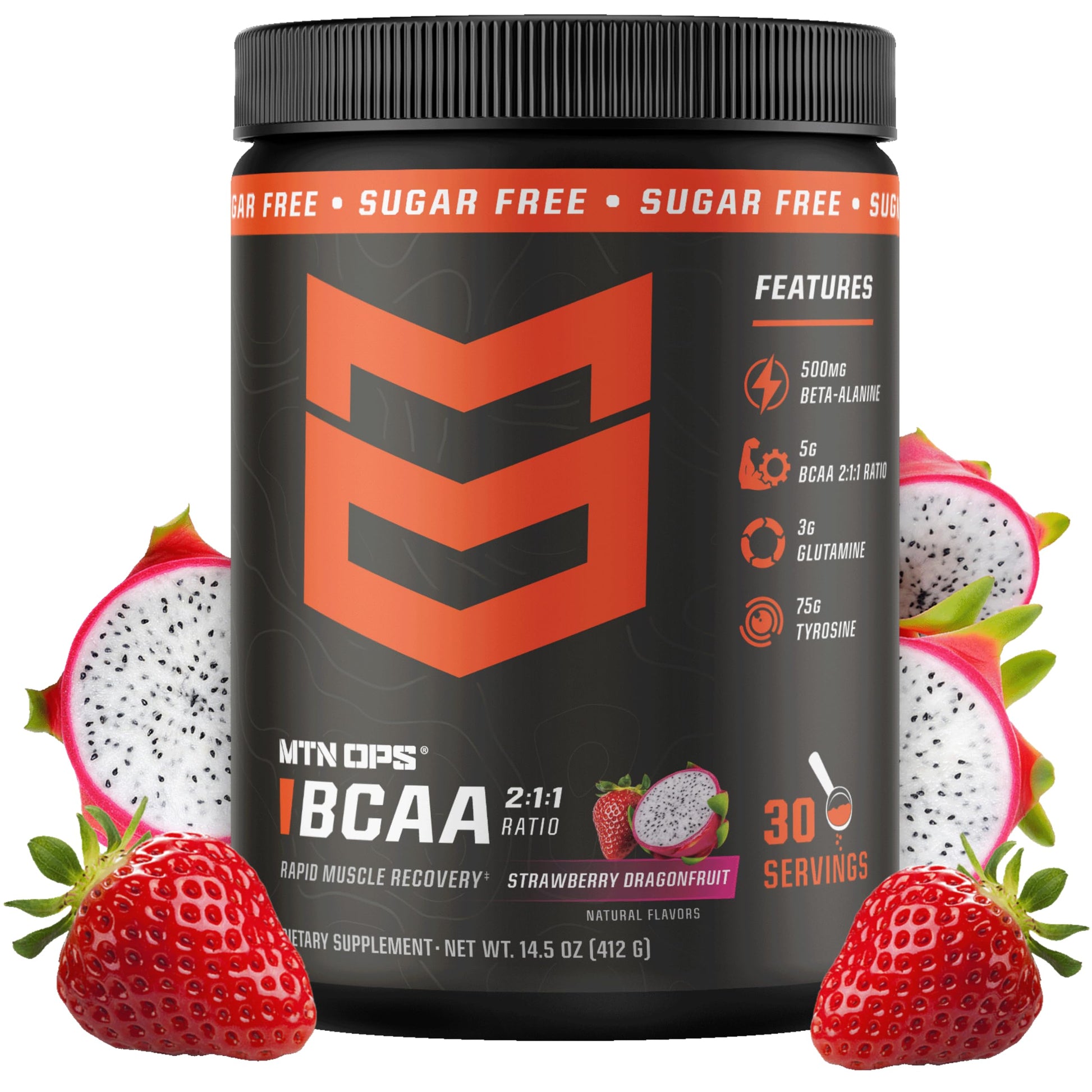 MTN OPS BCAA 2:1:1 Amino Acids Supplement Powder 13.7 oz