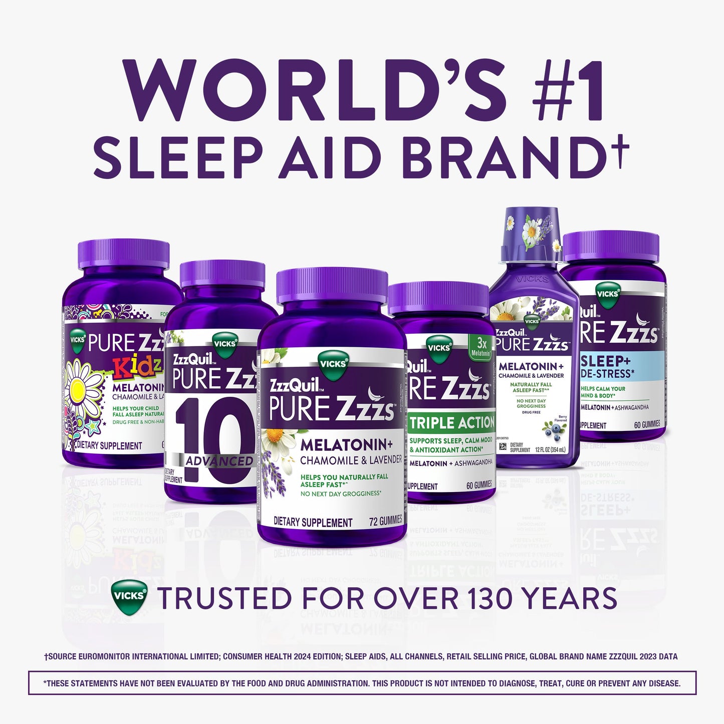 ZzzQuil Pure Zzzs Fast Dissolve Melatonin Tablets, 10 mg, 90 Tablets
