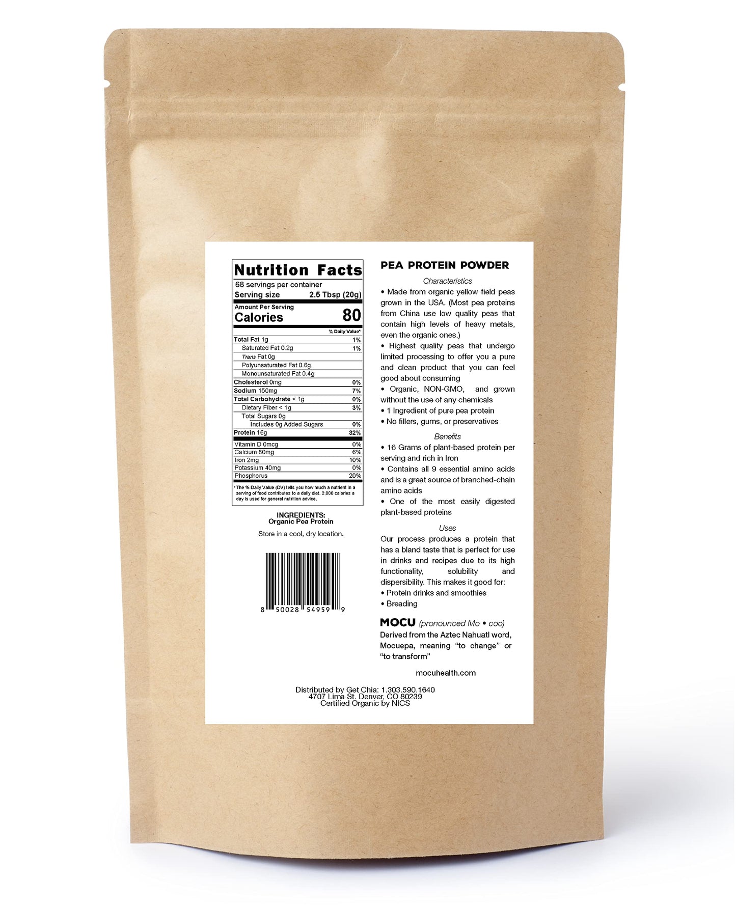 Get Chia Pea Protein Powder 48 Servings