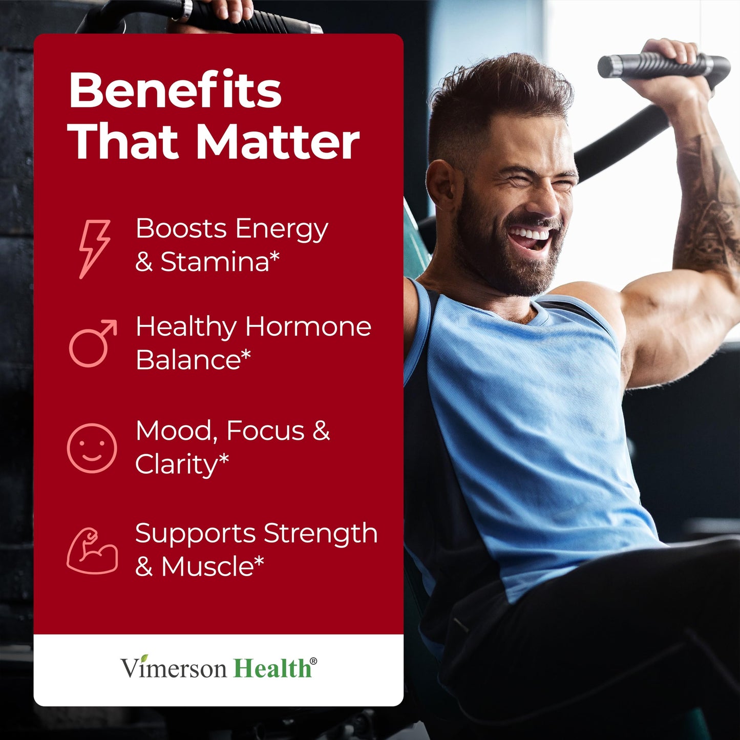 Vimerson Health Testosterone Supplement & Tribulus Terrestris For Men With DHEA 100mg, Magnesium, Zinc, Tongkat Ali & Rhodiola Rosea – Muscle Builder, Libido Support & B6 Vitamins for Men – 30 Capsules