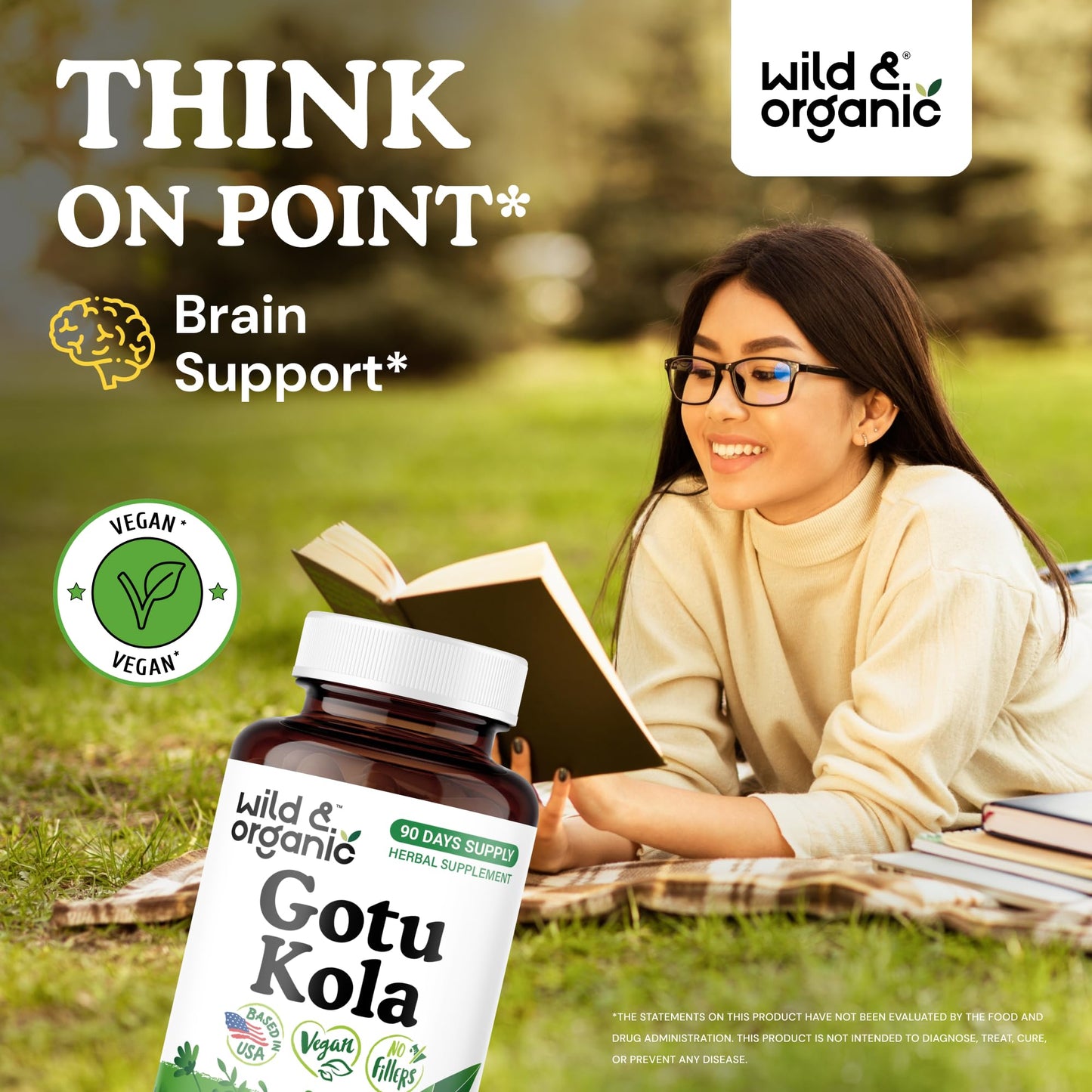 Wild & Organic Gotu Kola Capsules 90 Count