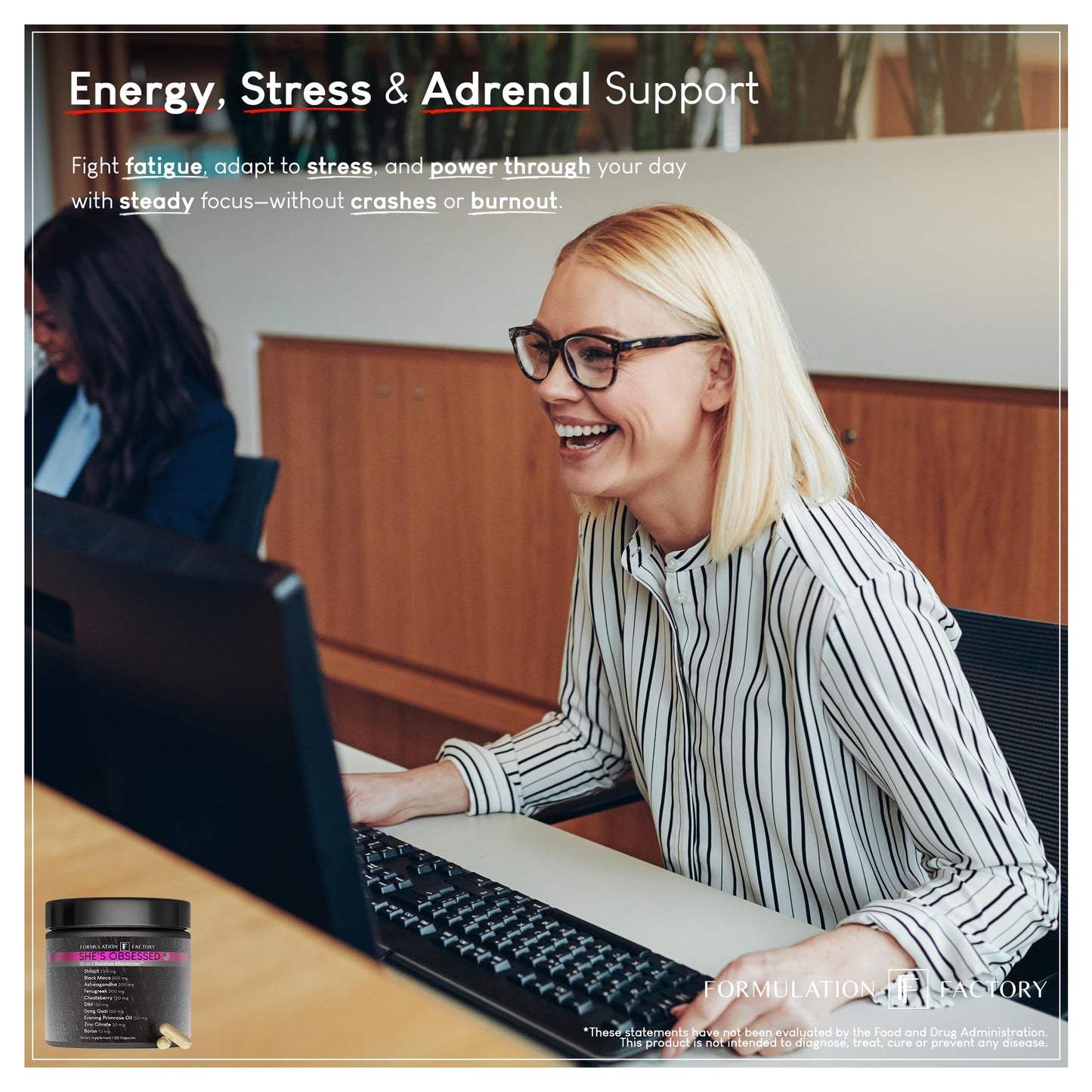Formulation Factory She's Obsessed: 10-in-1 Hormone Balance Maximizer with Shilajit, Maca, Ashwagandha, DIM, Dong Quai, Zinc & More for Vitality & Balance Capsules 360