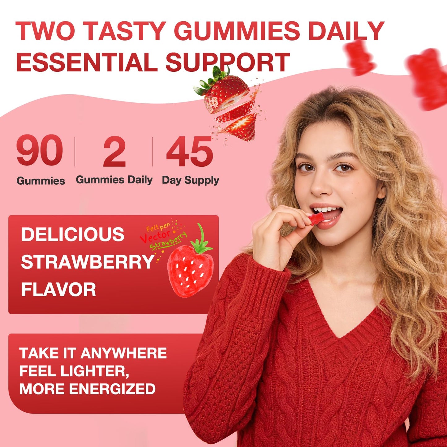 Bvlaue Cortisol Reducer Detox Manager Gummy 90 Count