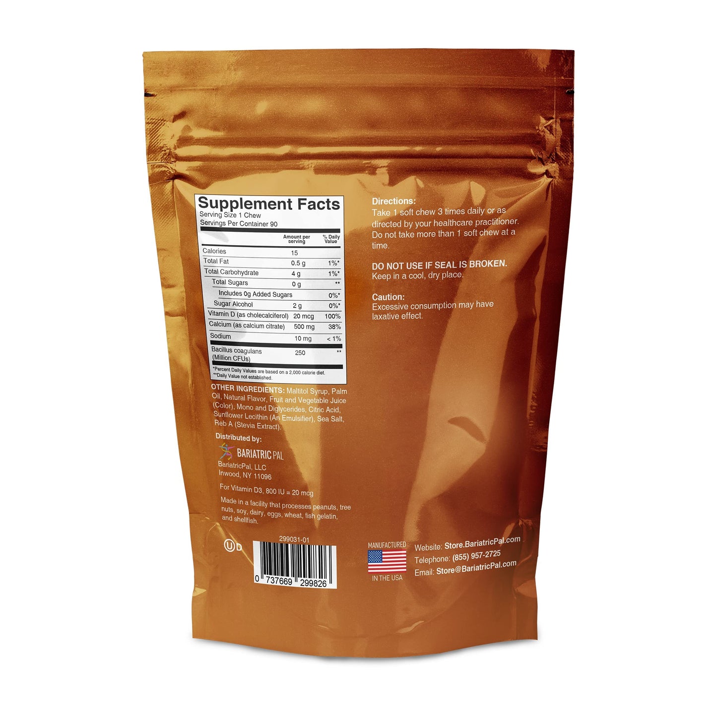 BariatricPal Multivitamin ONE 1 per Day Chewable, 60 Count