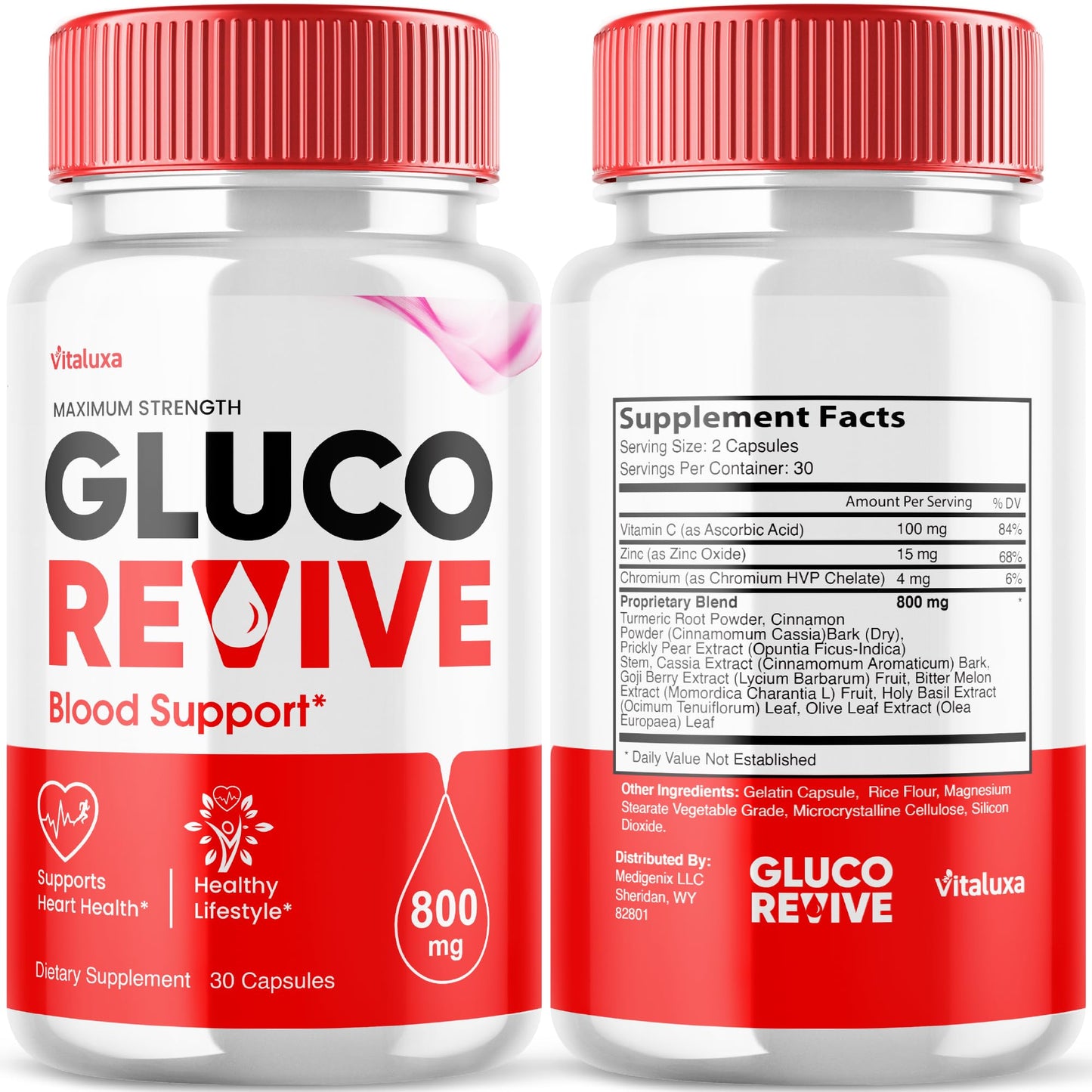 Vitaluxa Gluco Revive Capsules 120 Count