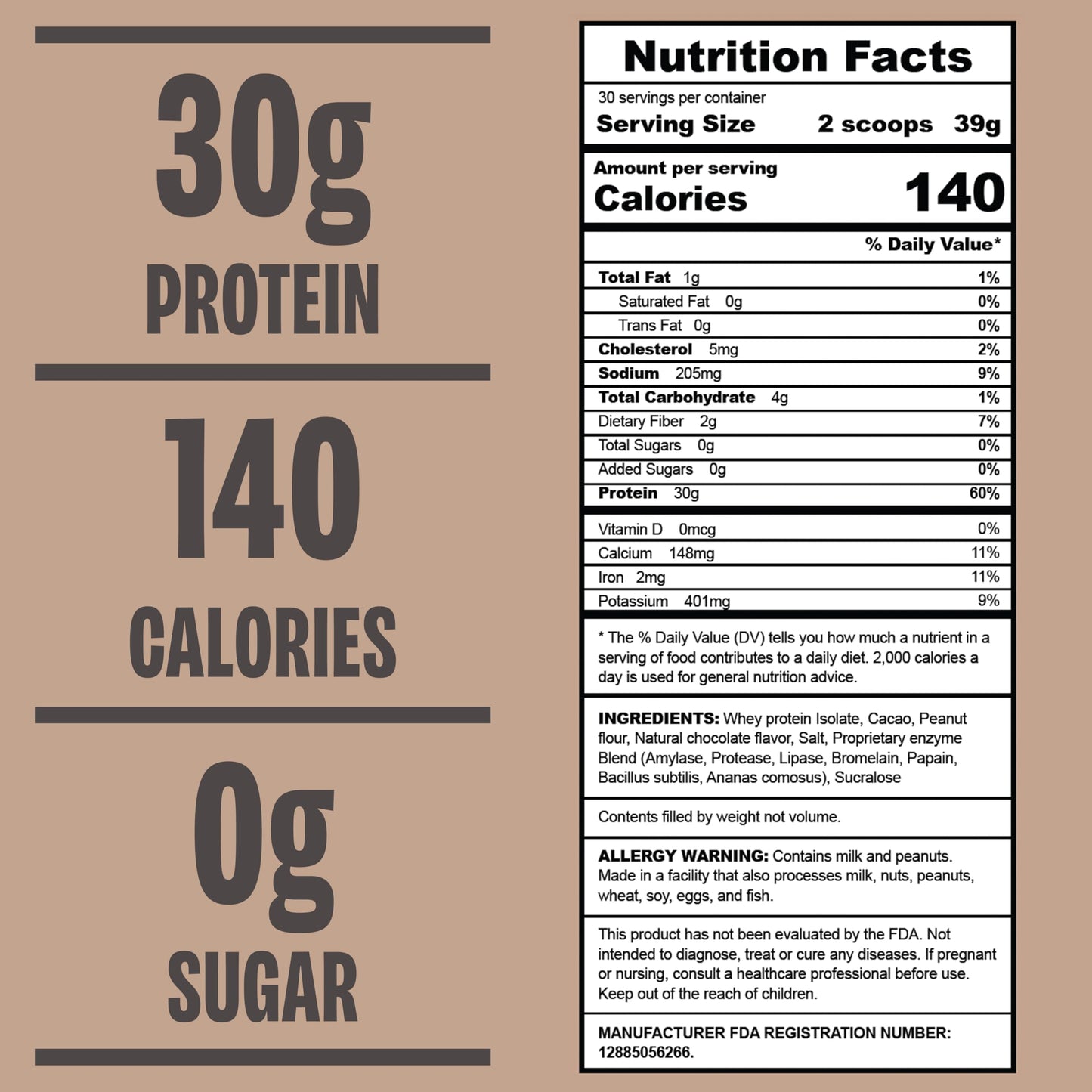 ALL THAT! NUTRITION Chocolate Peanut Butter Protein Powder 41