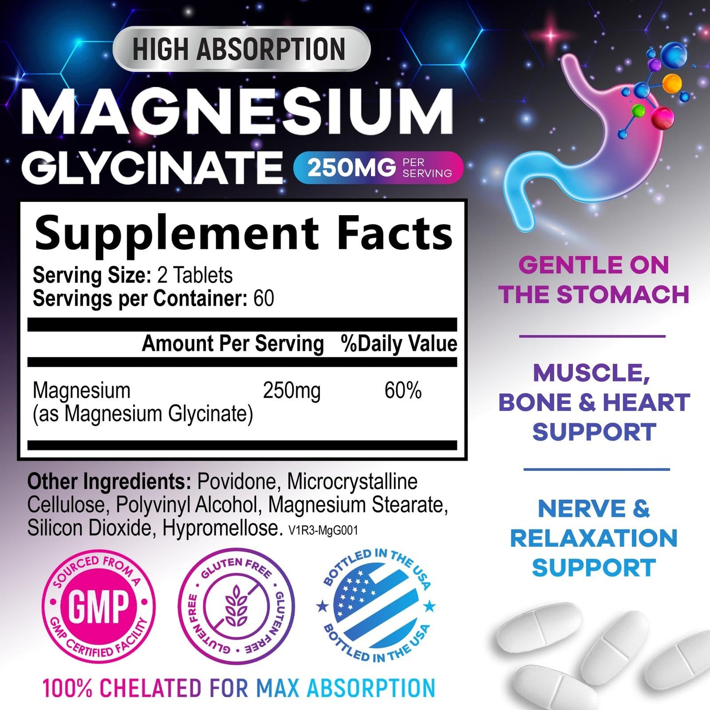 Nature's Peak Magnesium Glycinate Capsules, 120 Count