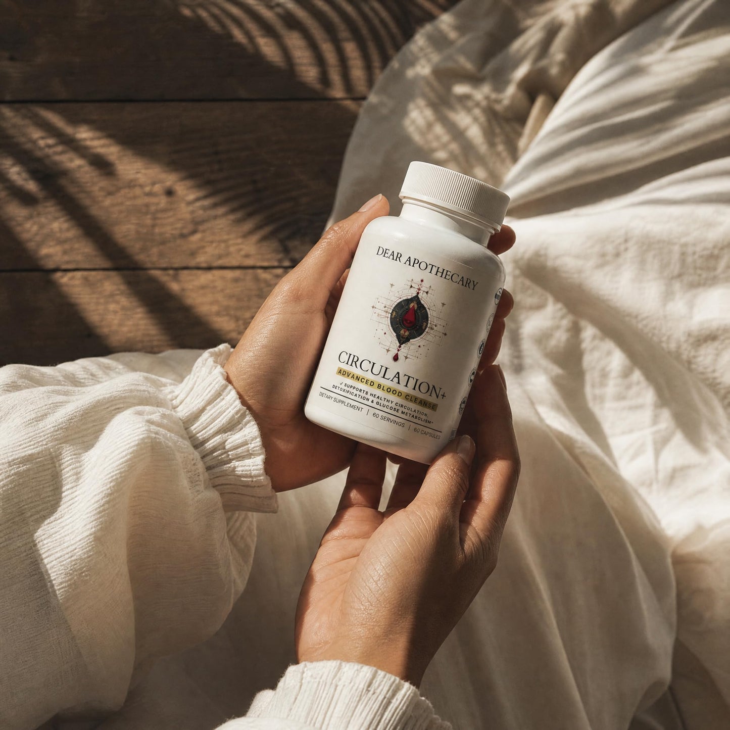 Dear Apothecary Circulation+ Advanced Formula Botanical Herbal Complex with Cayenne Ginger Vegan Non-GMO Gluten-Free Capsules 60