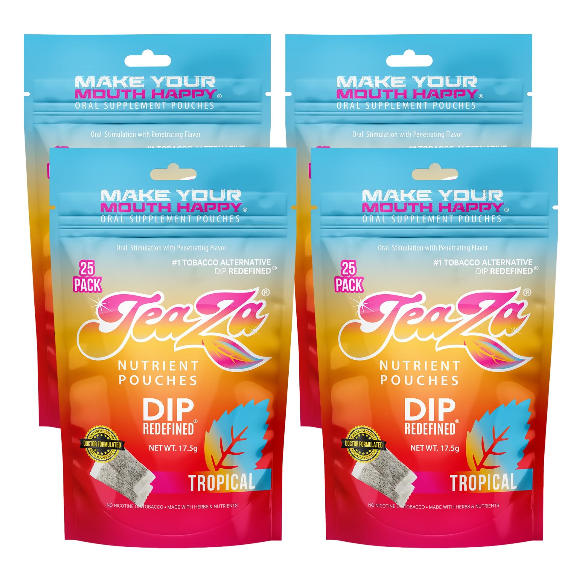TeaZa Herbal Energy Pouches Chewables 100 Count