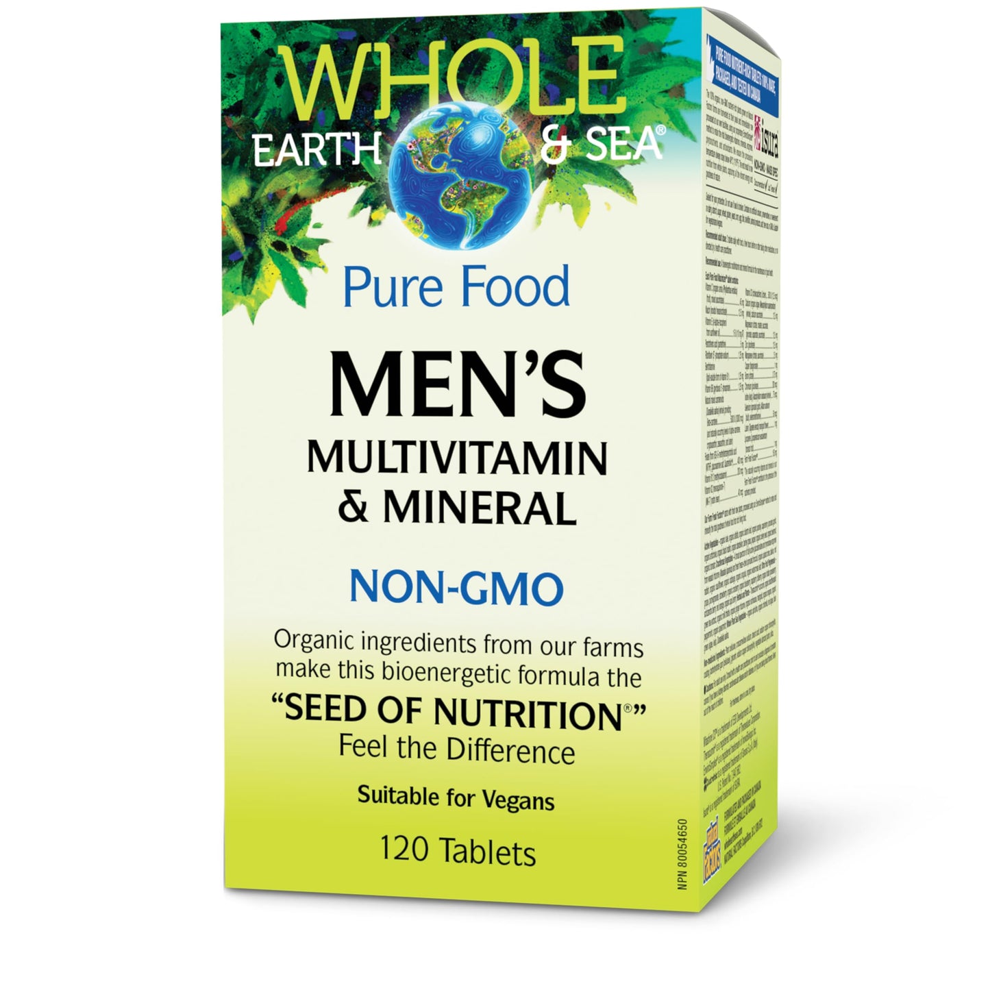 Natural Factors Whole Earth & Sea Men's Multivitamin & Mineral Tablets 120