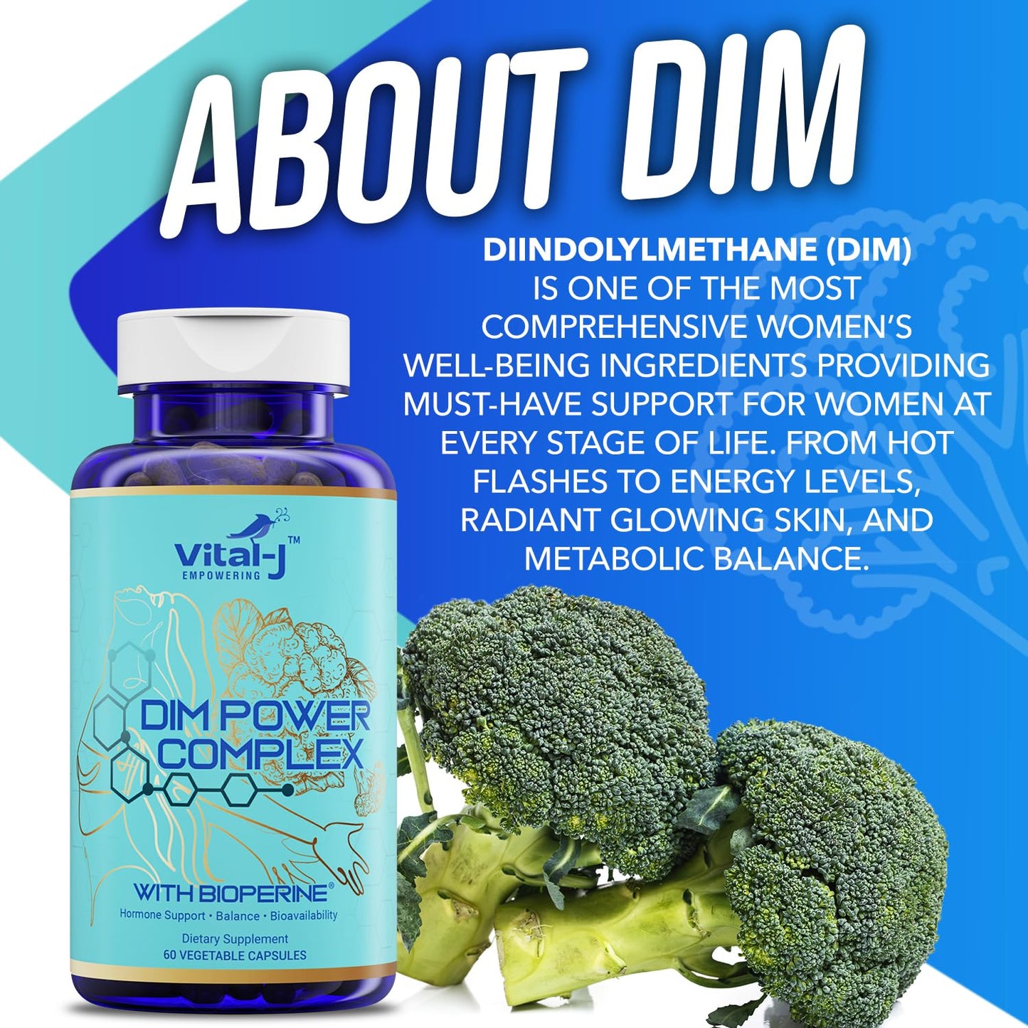 Vital-J Empowering 4-in-1 DIM Potent Complex 300mg Capsule, 60 Count