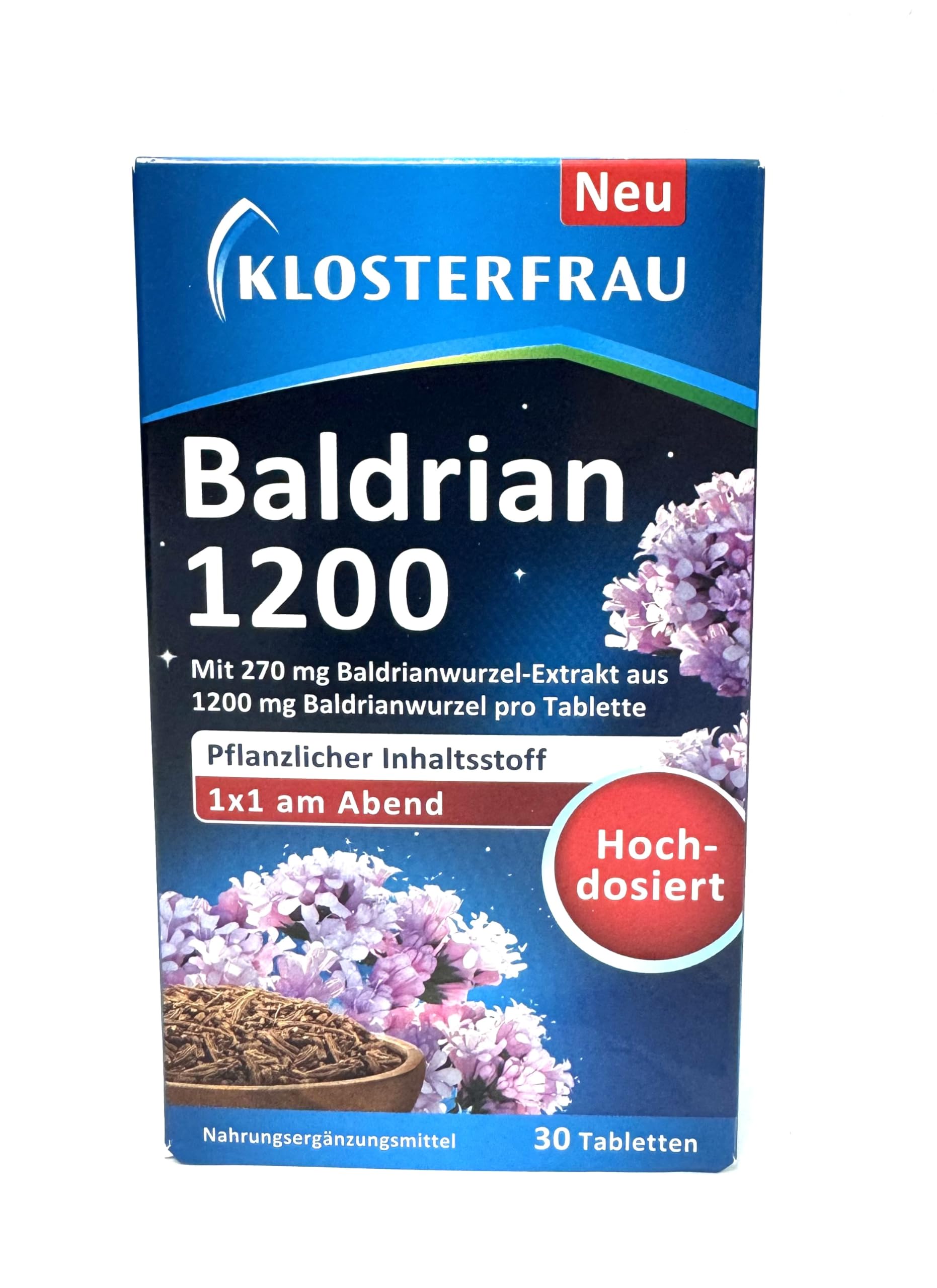 Generic Baldrian 1200 Valerian Root Dry Extract Tablet, 1 Count