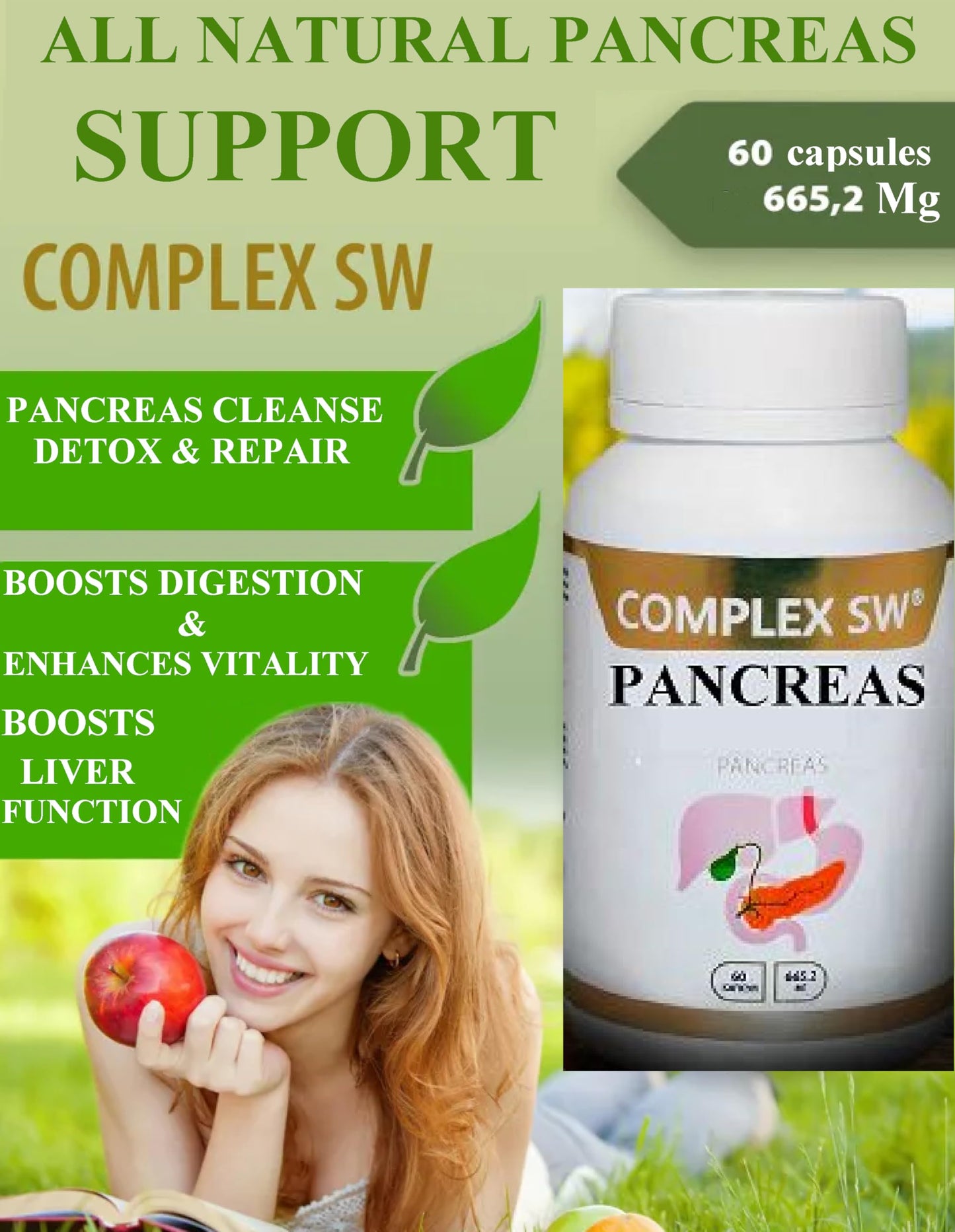 Generic Pancreas Cleanse Detox & Repair Supplement Capsule 60 Count