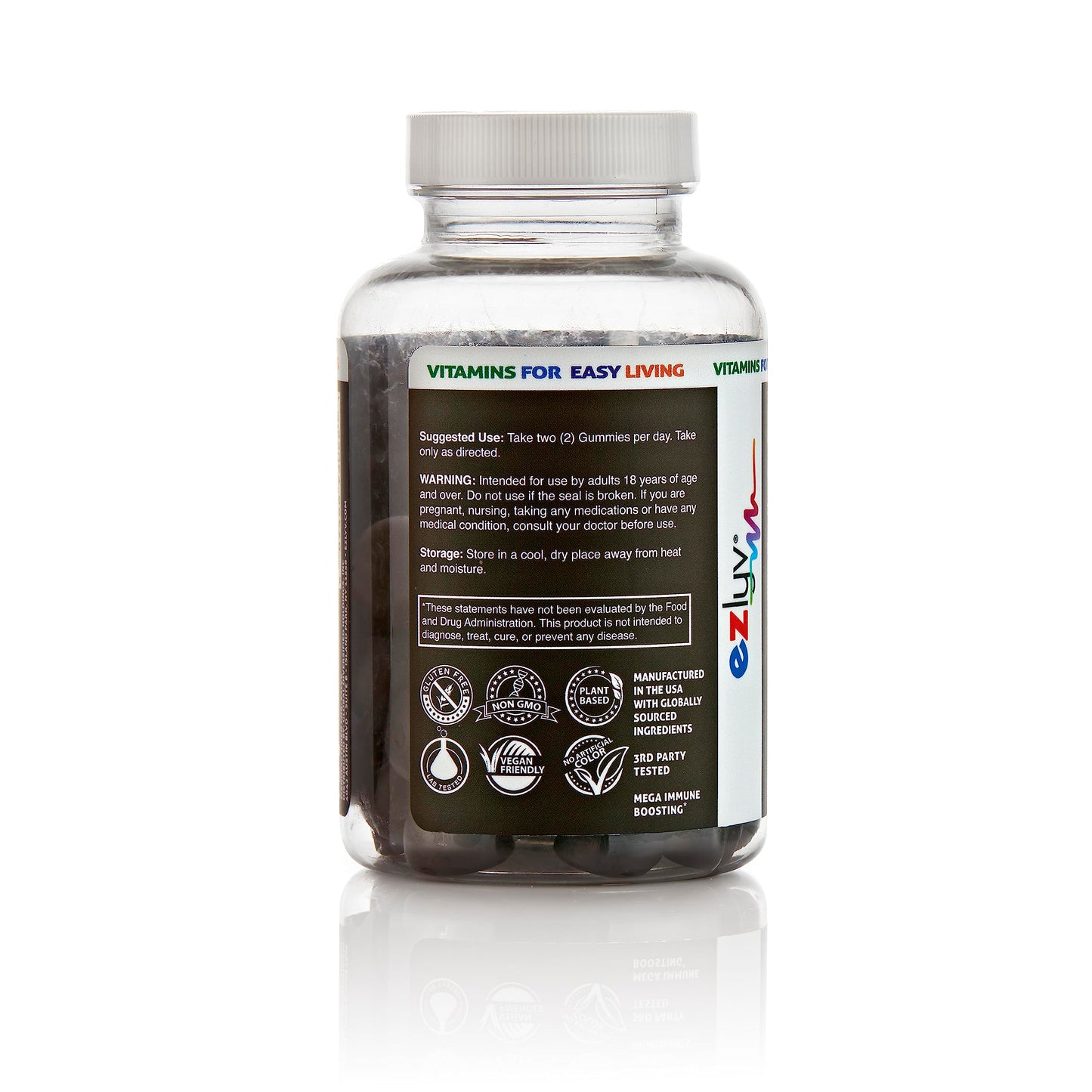 Ezlyv Lions Mane Mushroom Supplement 60 Gummies
