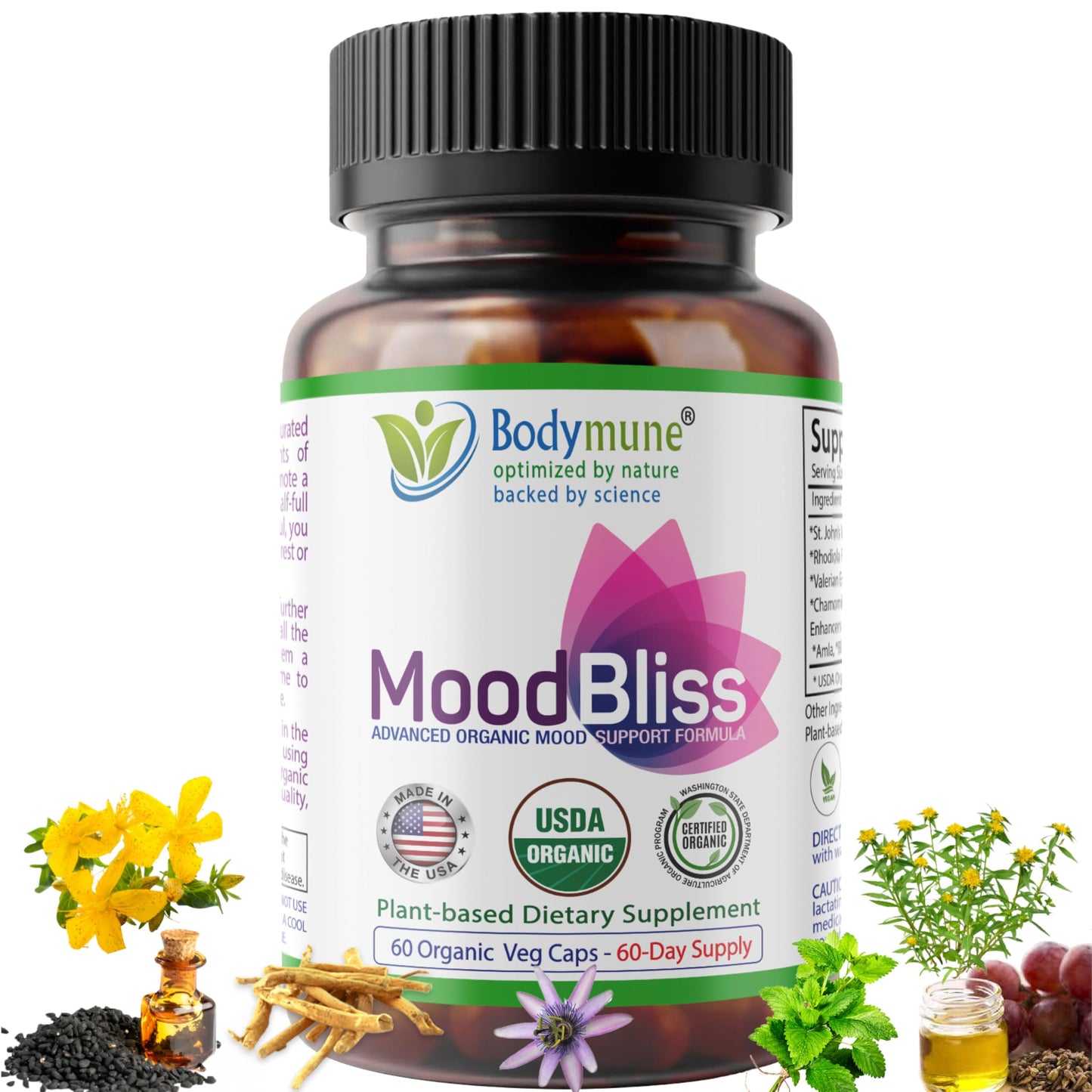 Bodymune Organic MoodBliss Caplets 30