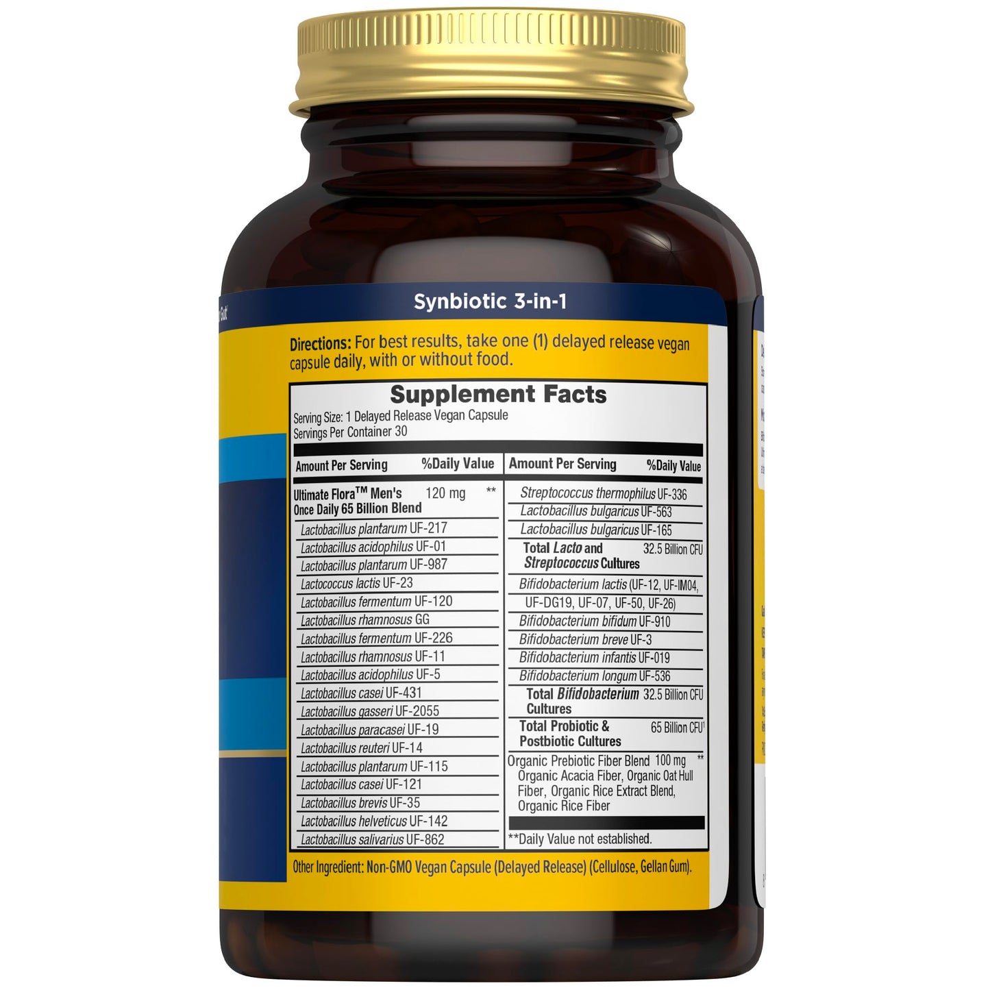Renew Life Ultimate Flora Probiotics for Men 65 Billion CFU Delayed Release Vegan Capsule 30
