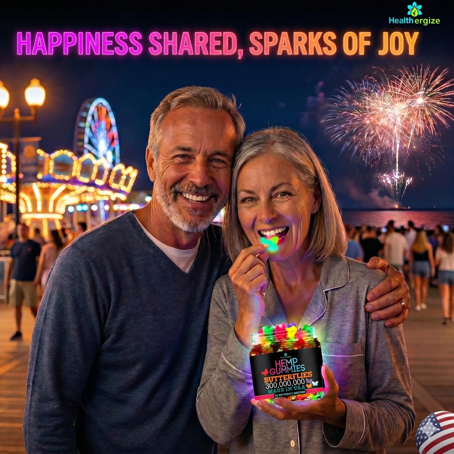 Healthergize Hemp Sleep Gummies for Adults Chewable, 96 Count