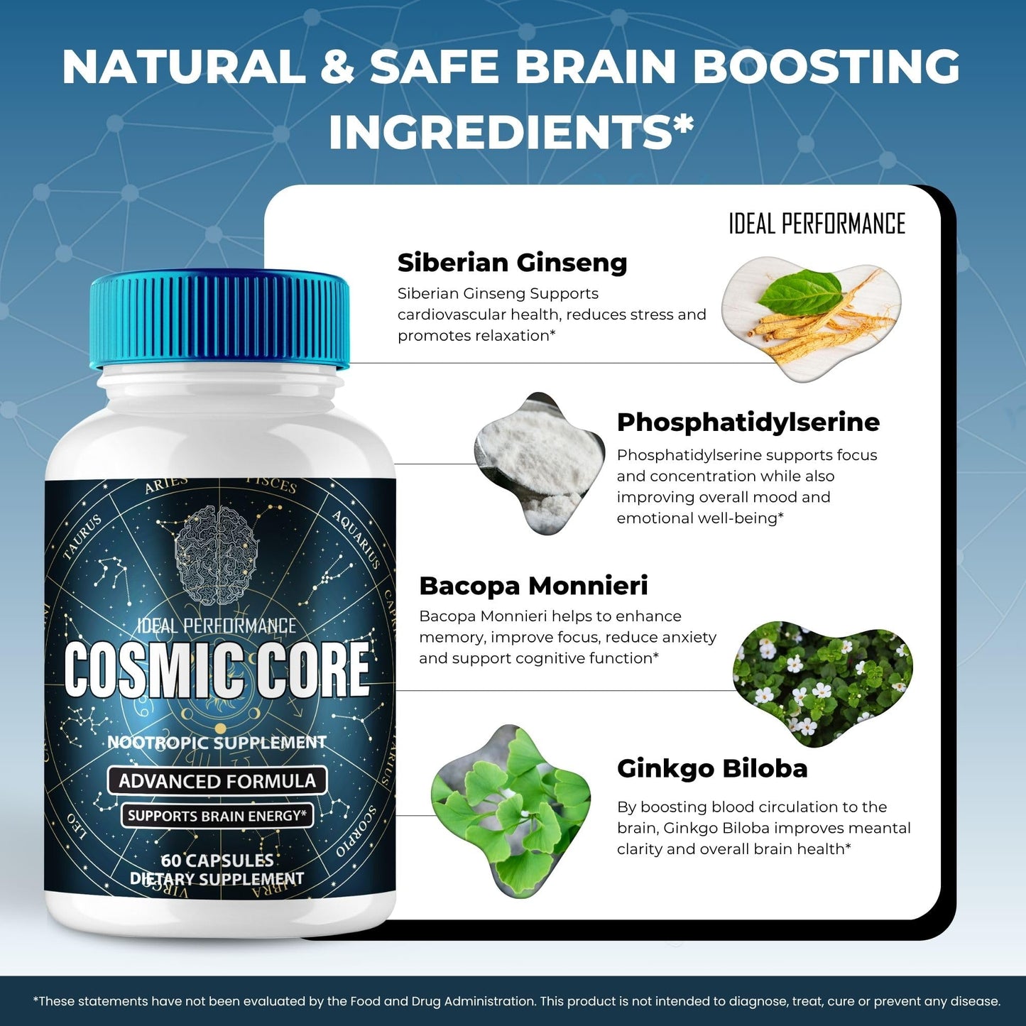 IDEAL PERFORMANCE Cosmic Core 180 Capsules