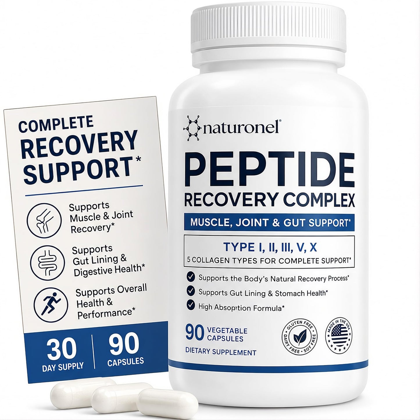 Naturonel Peptide Recovery Formula Elite 157 Recovery Complex 60 Capsules