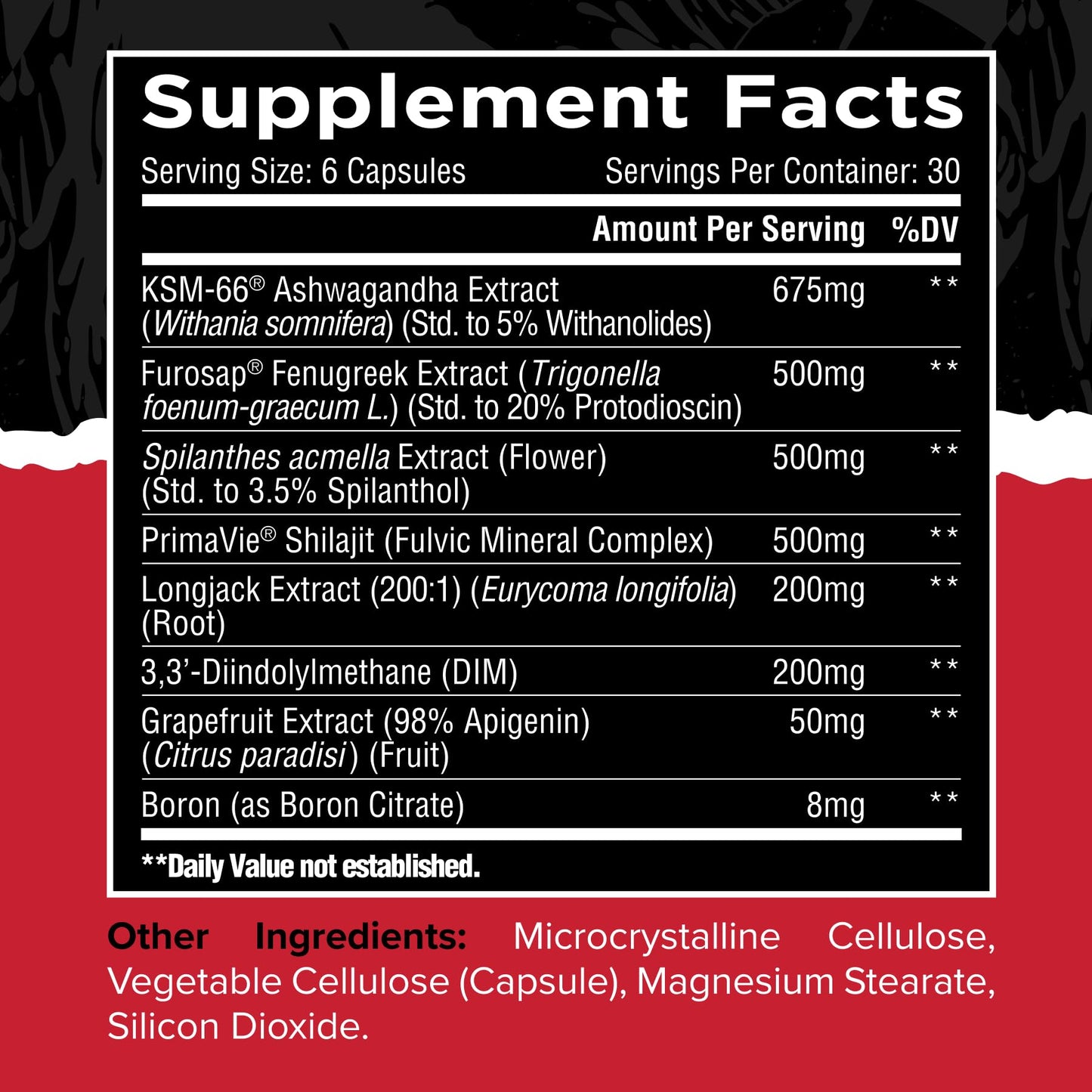 Unmatched Longevity Test Testosterone Booster 180 Capsules