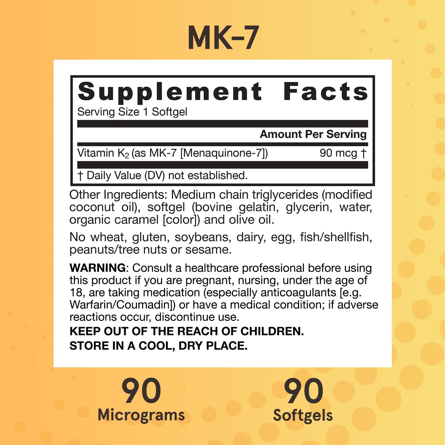 Jarrow Formulas MK-7 90 mcg Bioactive Form of Vitamin K2 Softgels 90