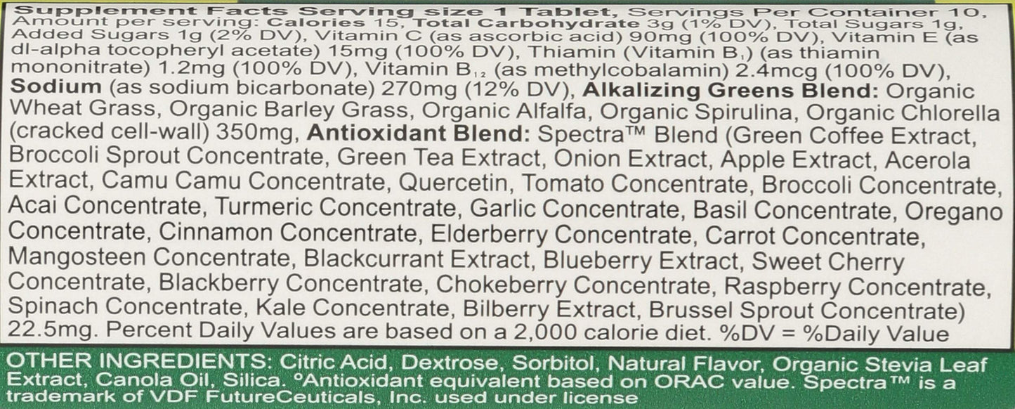 Amazing Grass Lemon Lime Green Superfood Drink Tabs Tablet, 10 Count