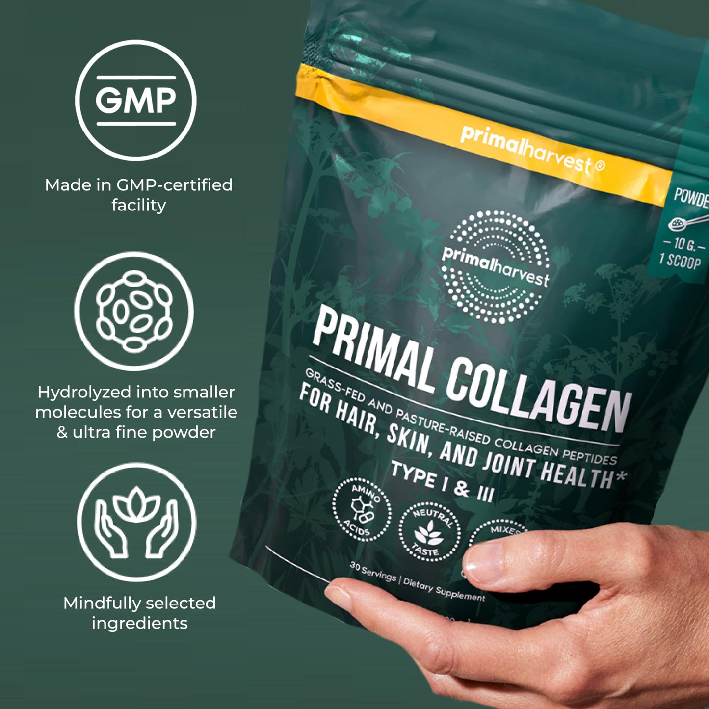 Primal Harvest Collagen Powder 30 Servings 2 Pack