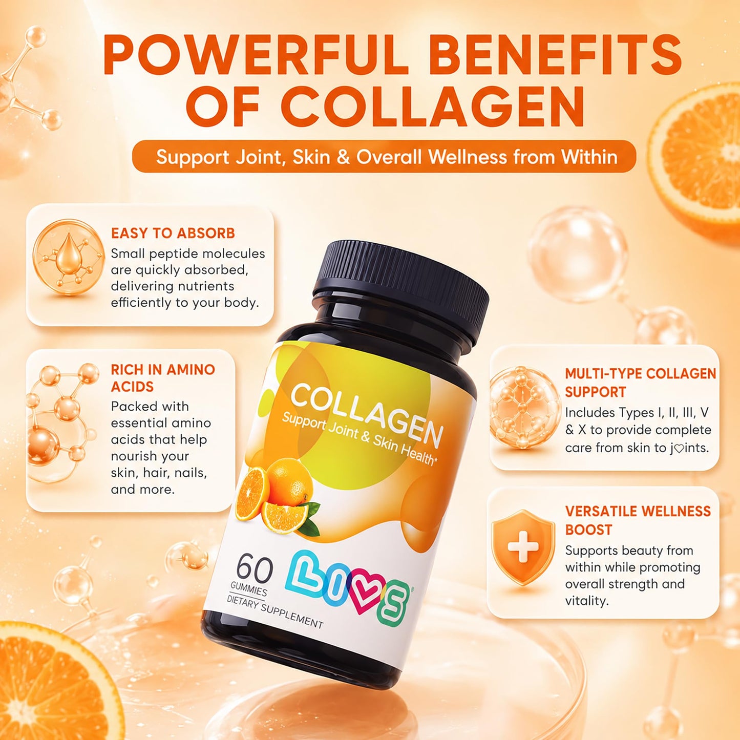 LIVS Marine Collagen Gummies 120 Gummies