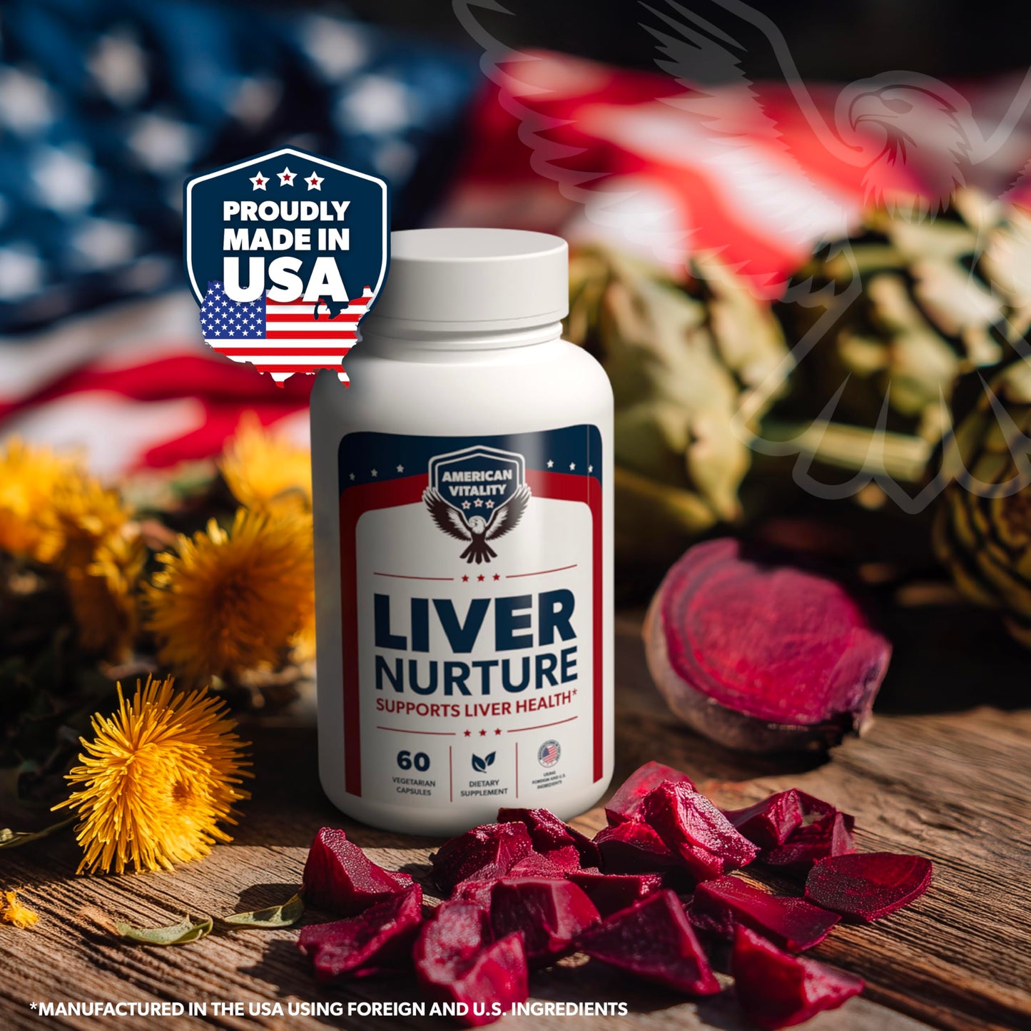 American Vitality Liver Nurture Capsules 60 Count