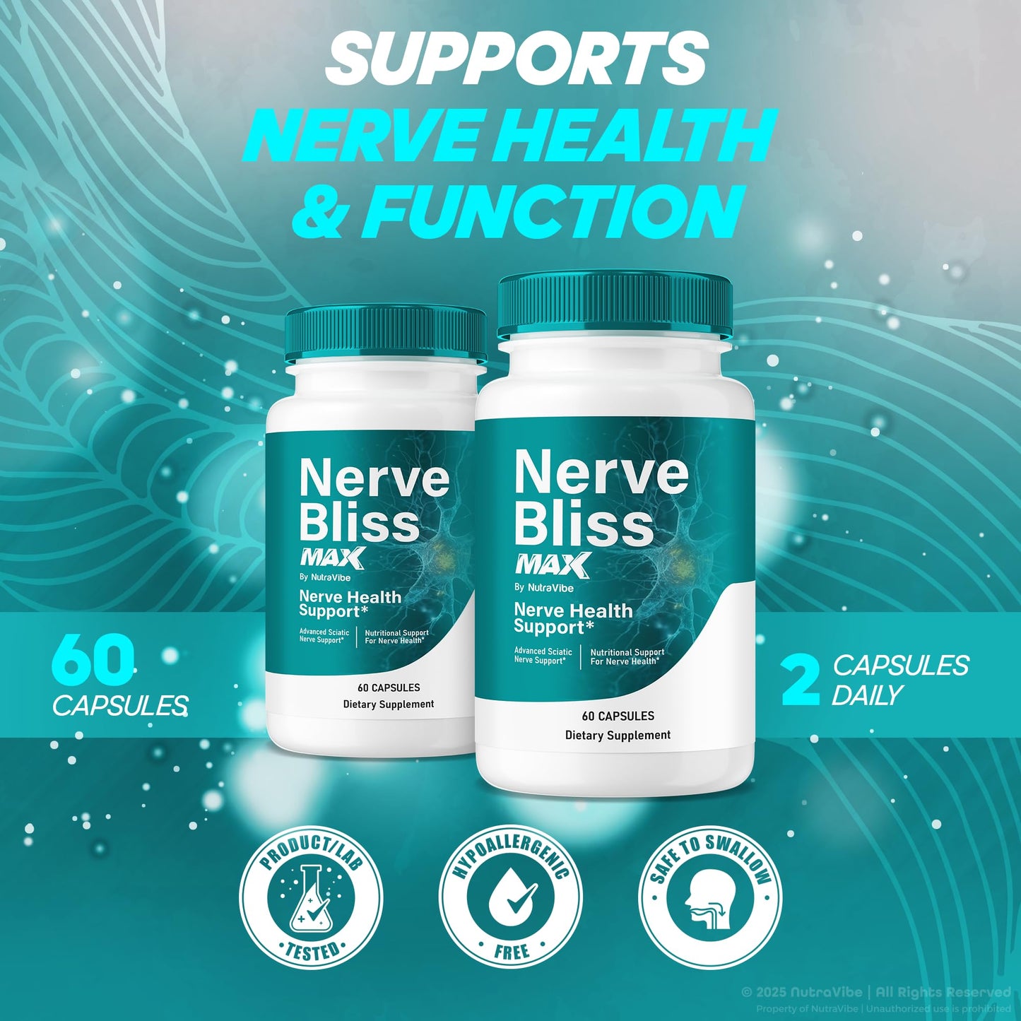 NutraVibe Nerve Bliss Max Capsule 180 Capsules